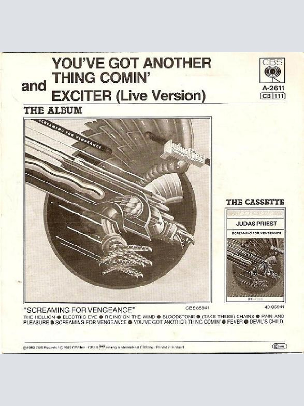 Vinyl / Judas Priest - You've Got Another Thing Comin'