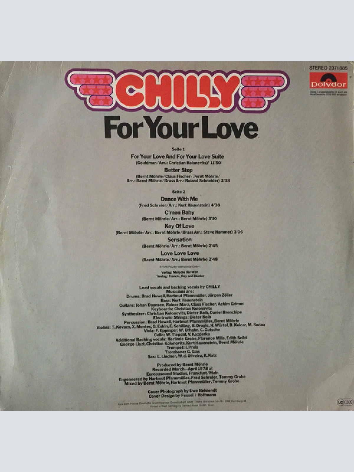 Vinyl / Chilly - For Your Love