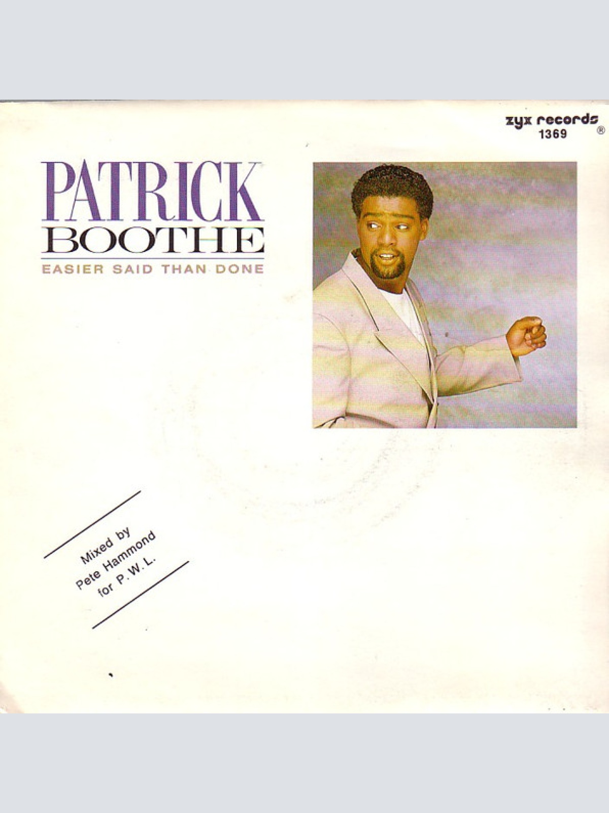 Vinyl / Patrick Boothe - Easier Said Than Done
