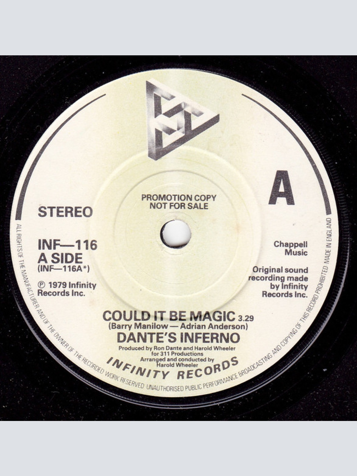 Vinyl / Dante's Inferno - Could It Be Magic / They're Playing Our Song