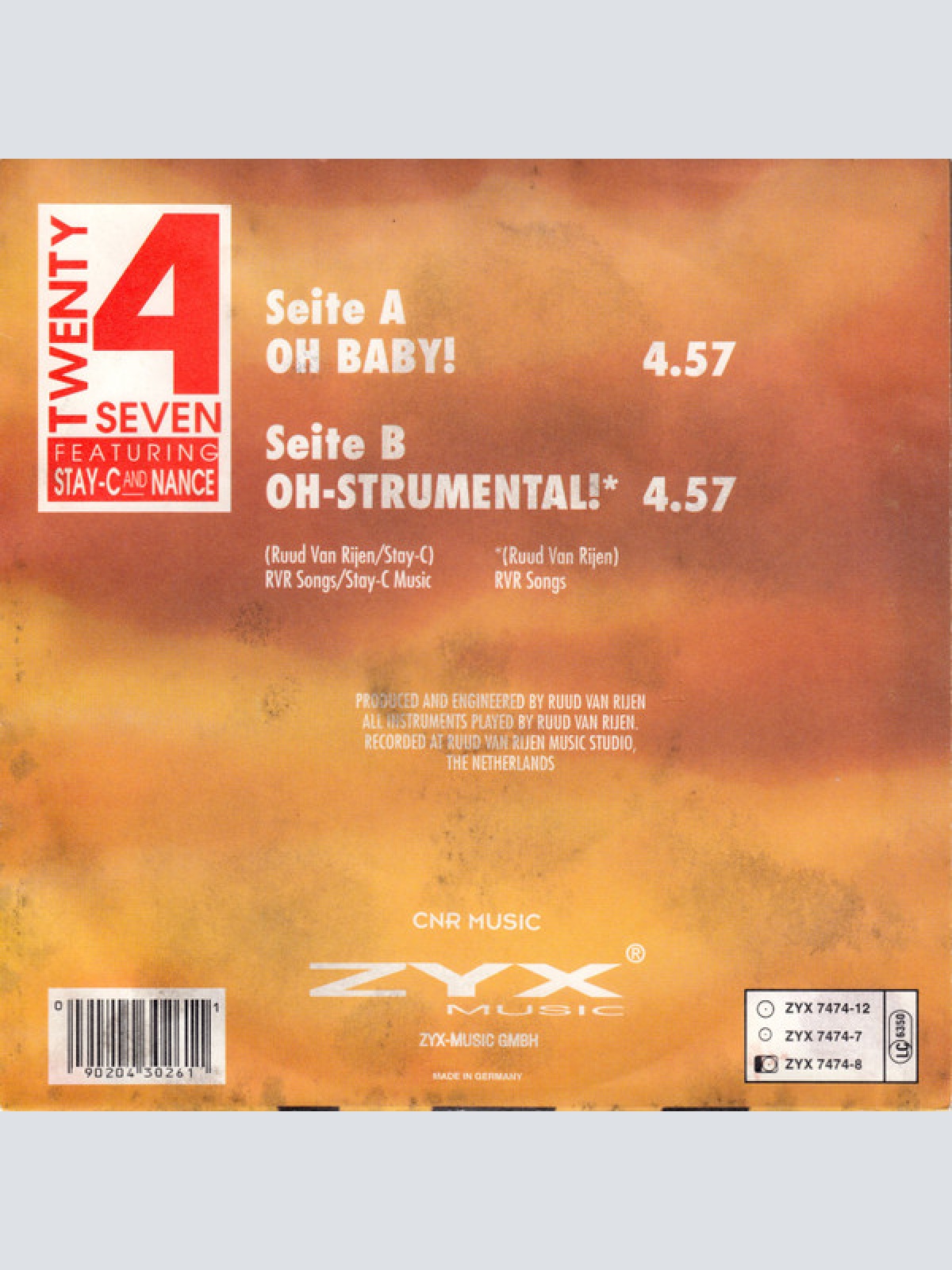 Vinyl / Twenty 4 Seven Featuring Stay-C And Nance - Oh Baby!