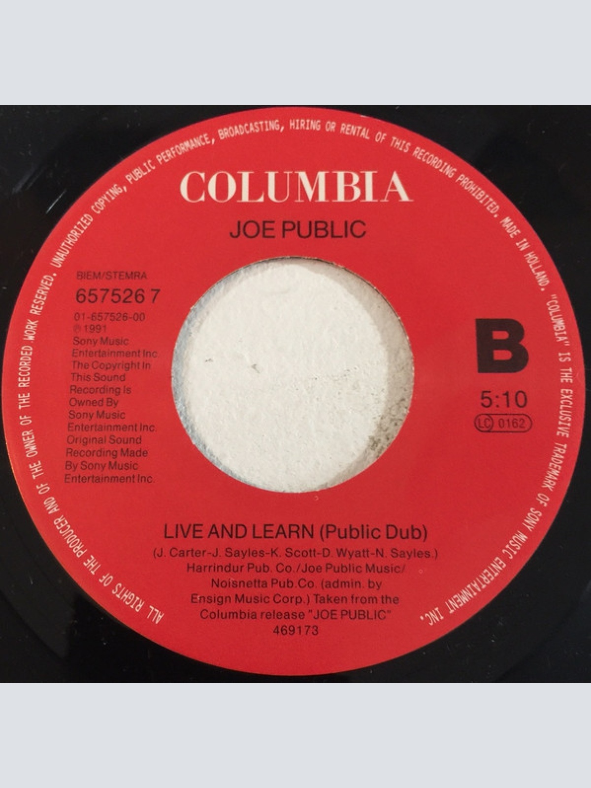 Vinyl / Joe Public - Live And Learn