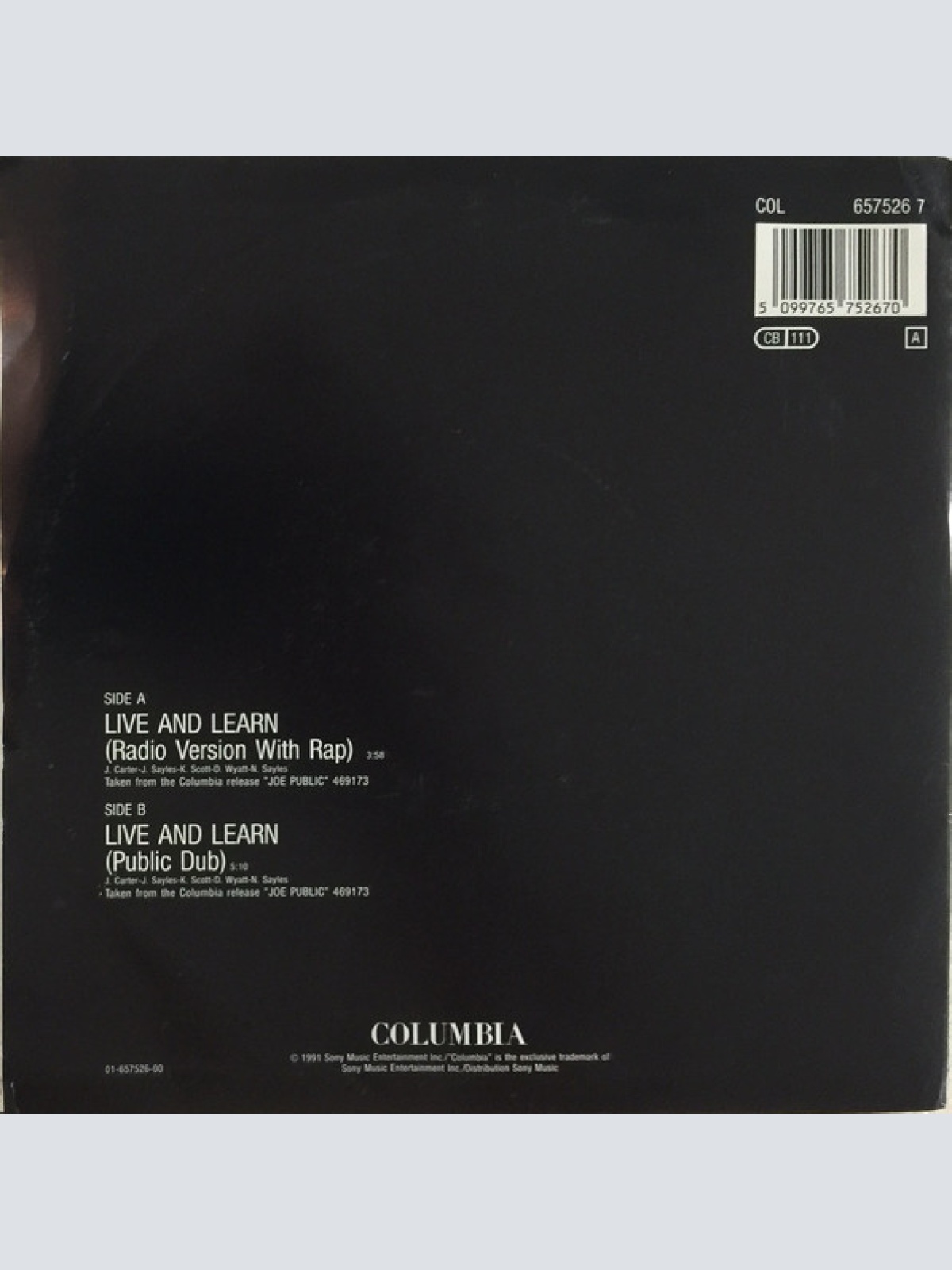 Vinyl / Joe Public - Live And Learn