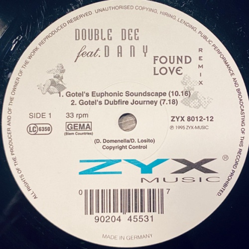 Vinyl / Double Dee Featuring Dany - Found Love Remix