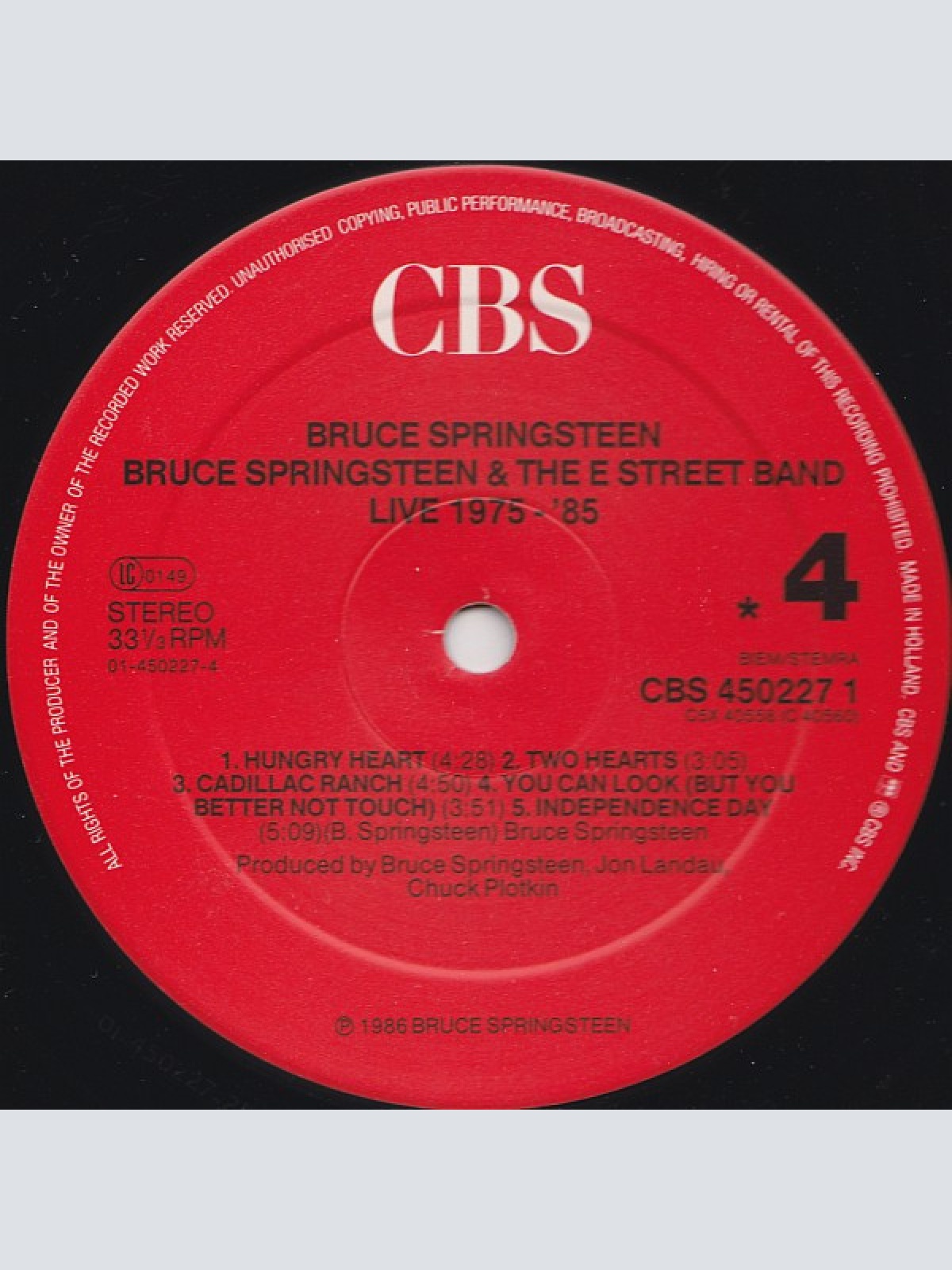 Vinyl / Bruce Springsteen & The E Street Band* - Live/1975-85