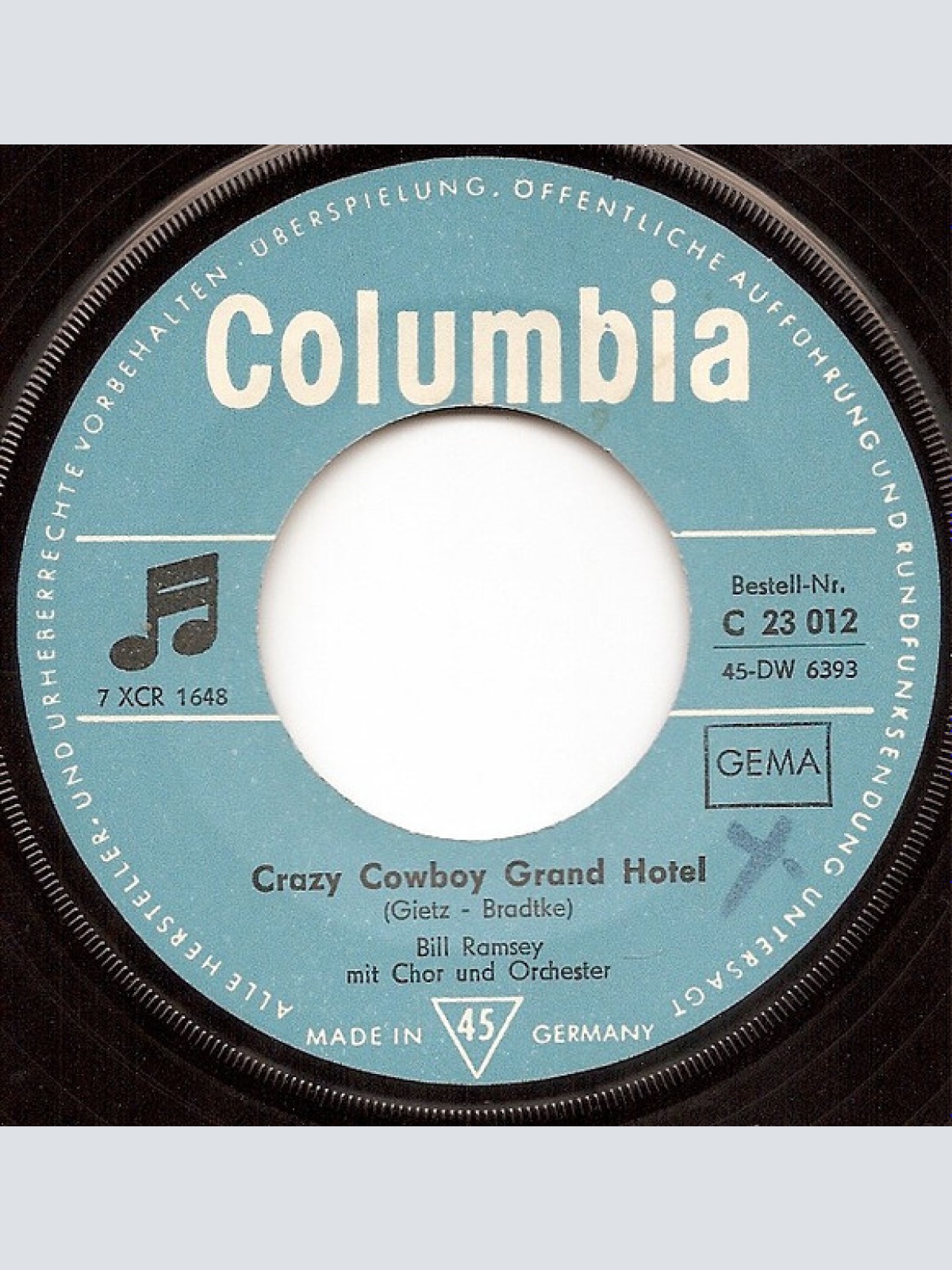 Vinyl / Bill Ramsey - Crazy Cowboy Grand Hotel
