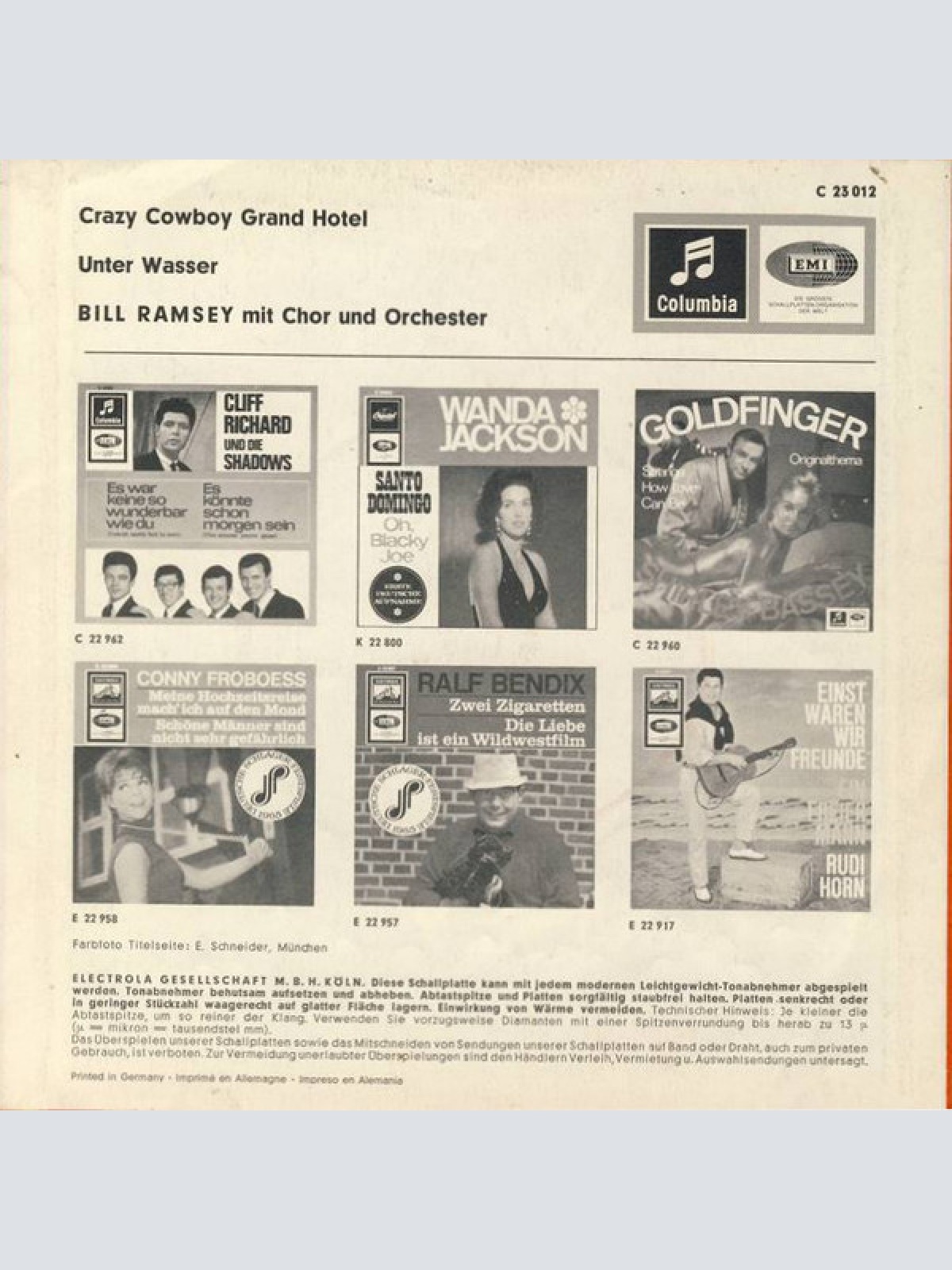 Vinyl / Bill Ramsey - Crazy Cowboy Grand Hotel