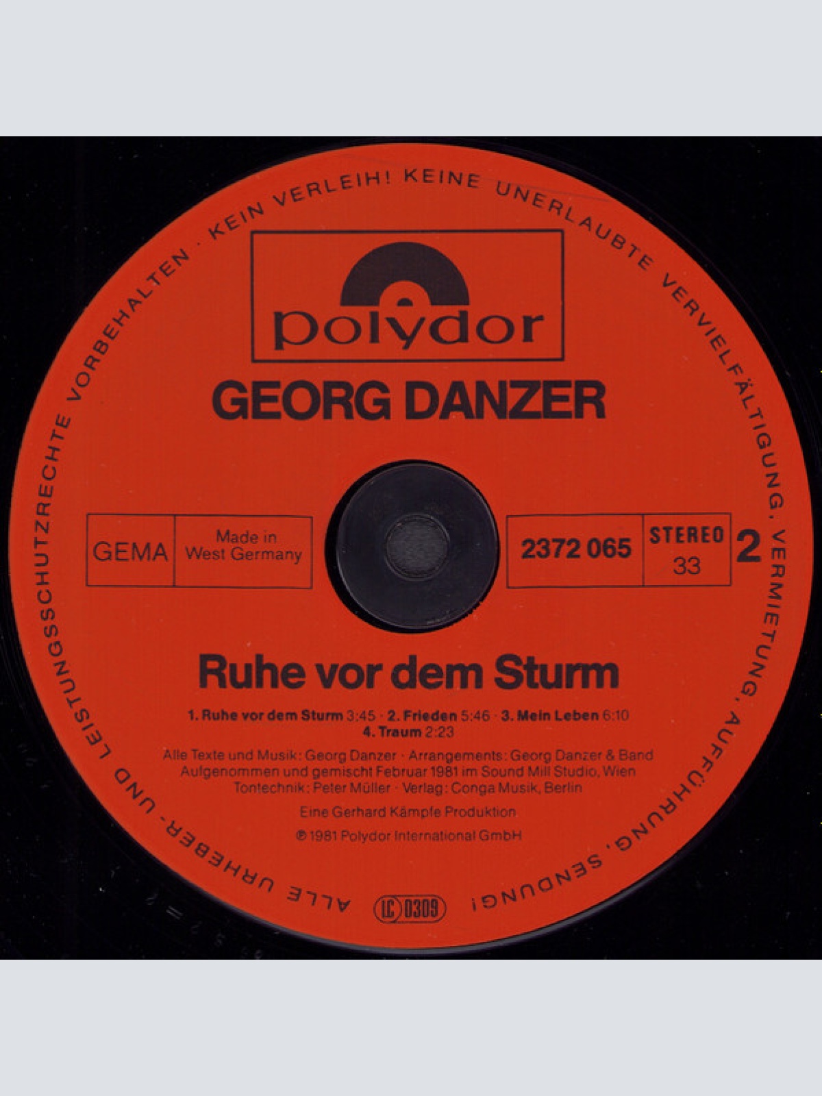 Vinyl / Georg Danzer - Ruhe Vor Dem Sturm