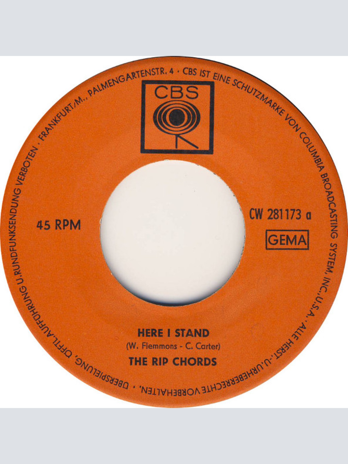 Vinyl / The Rip Chords - Here I Stand