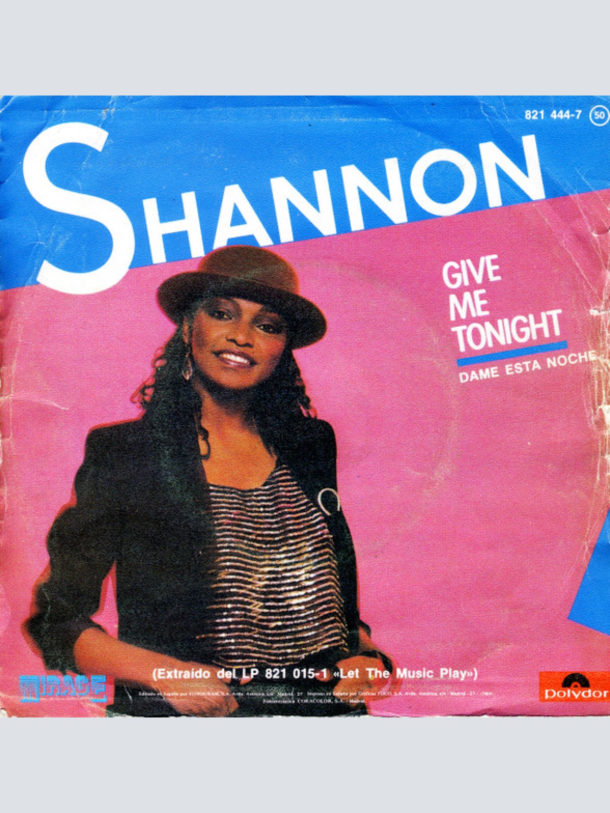 Vinyl / Shannon - Give Me Tonight = Dame Esta Noche