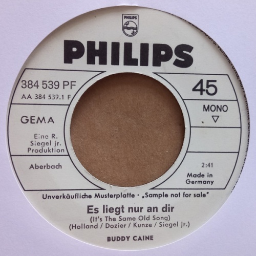 Vinyl / Buddy Caine - Es Liegt Nur An Dir (It's The Same Old Song)