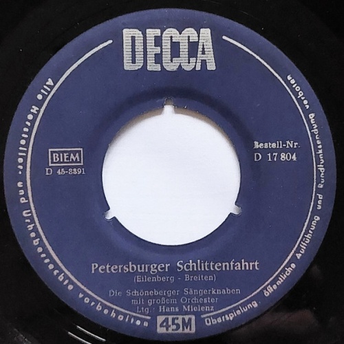 Vinyl / Schöneberger Sängerknaben - Petersburger Schlittenfahrt