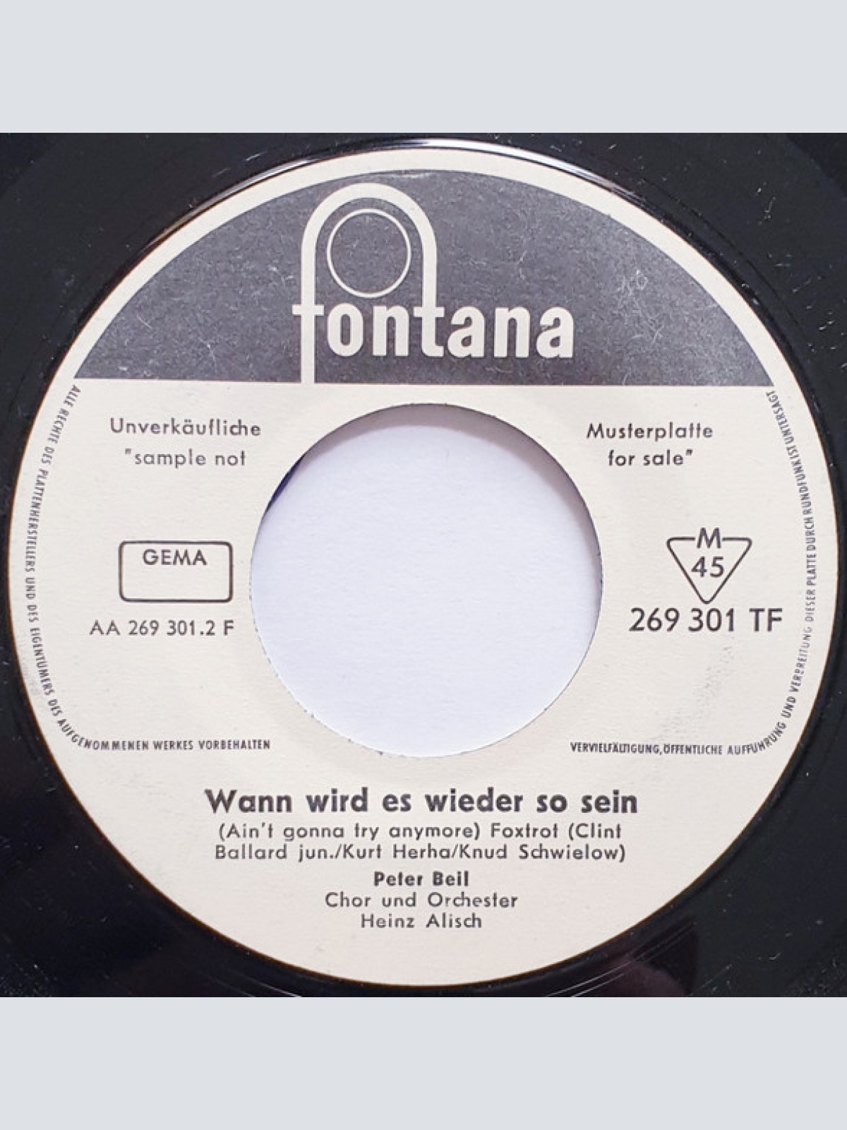 Vinyl / Peter Beil - Nummer Eins In Meinem Herzen