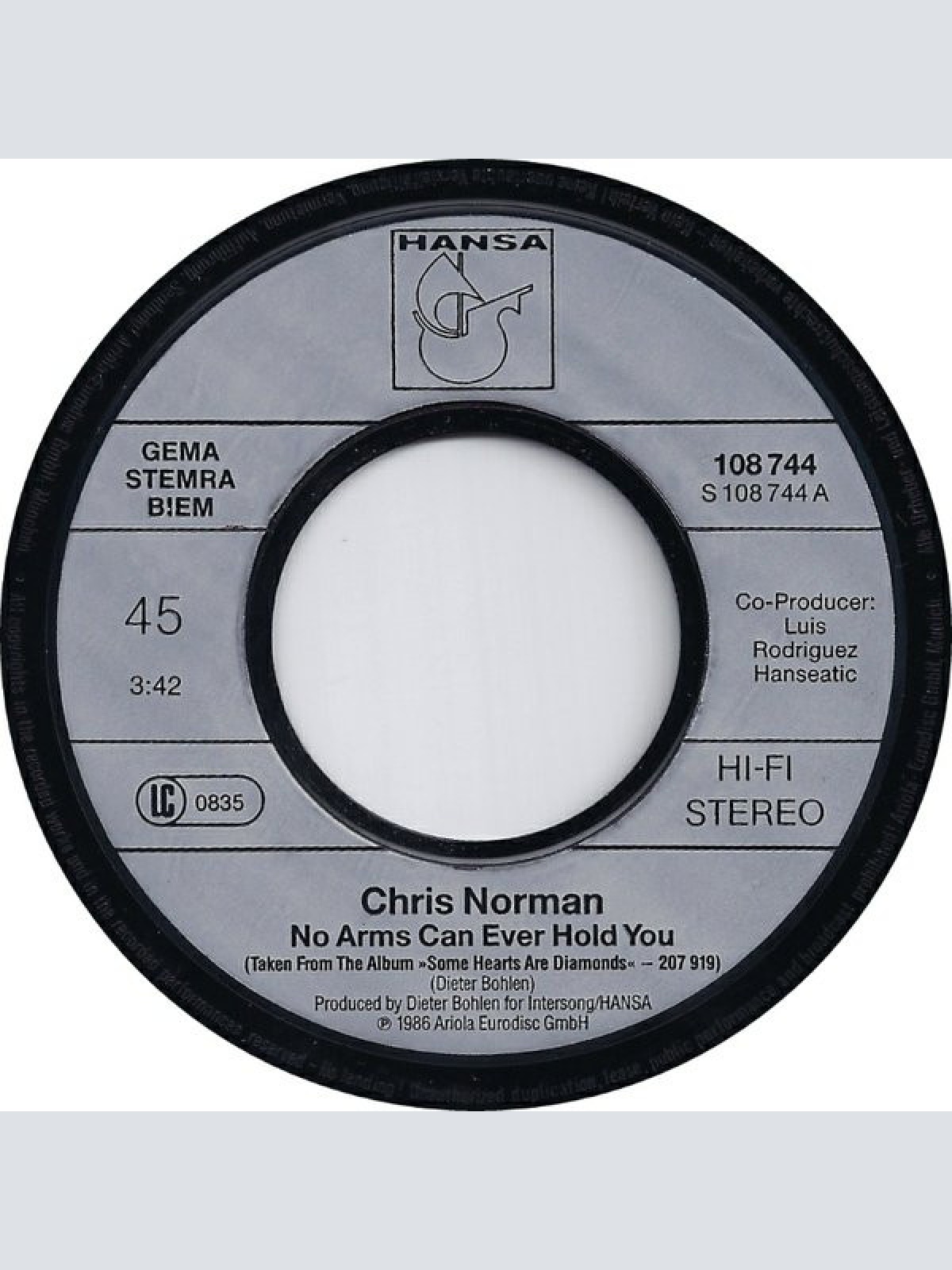 Vinyl / Chris Norman - No Arms Can Ever Hold You / Hunters Of The Night