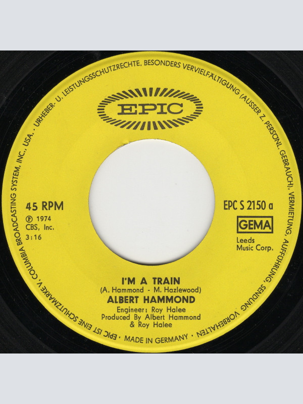 Vinyl / Albert Hammond - I'm A Train