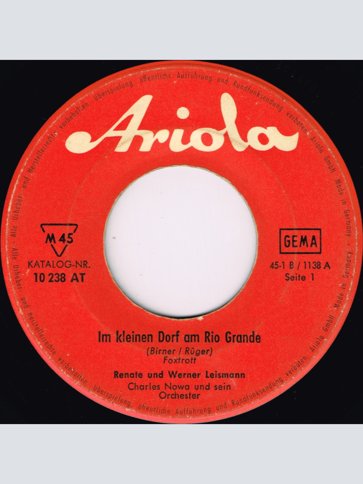 Vinyl / Renate Und Werner Leismann - Im Kleinen Dorf Am Rio Grande / Tampico