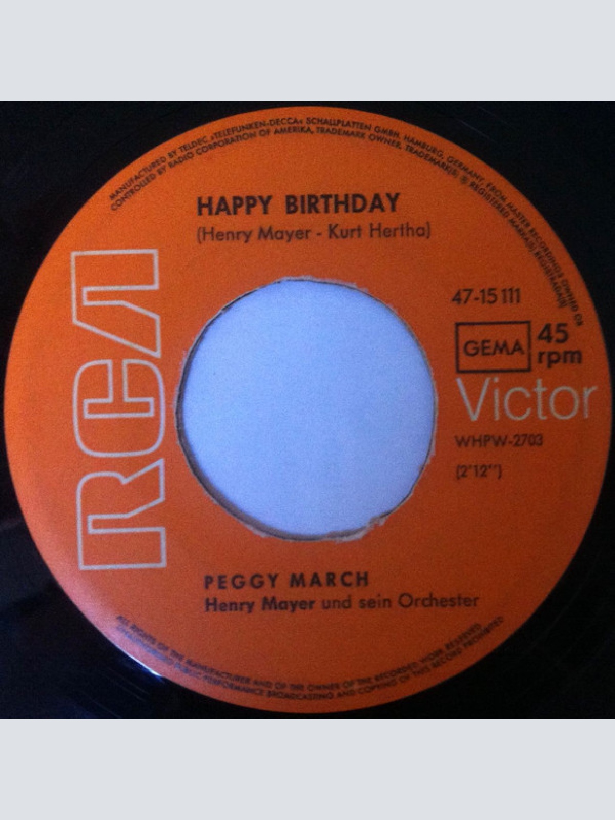 Vinyl / Peggy March - Hey