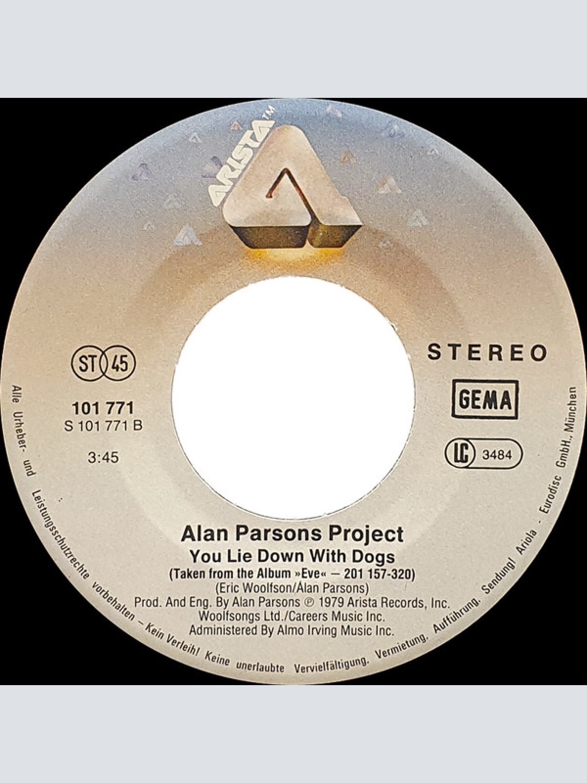 Vinyl / The Alan Parsons Project - Damned If I Do / You Lie Down With Dogs