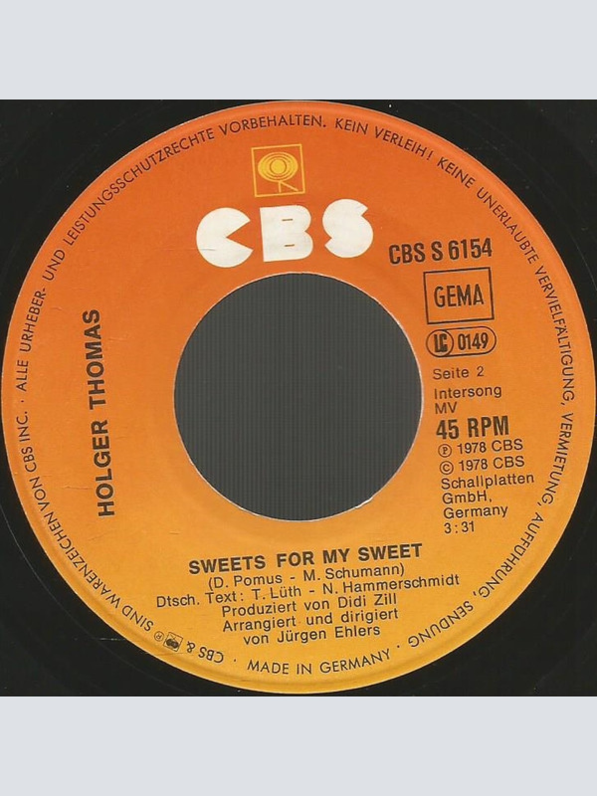 Vinyl / Holger Thomas - Er Hat 'Ne Punk-Rock-Band In Oberhausen