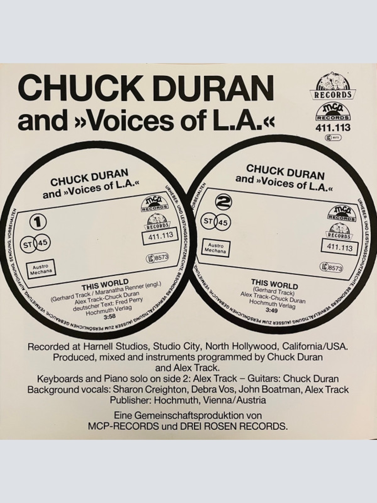 Vinyl / Chuck Duran (2) And Voices Of L.A. - This World