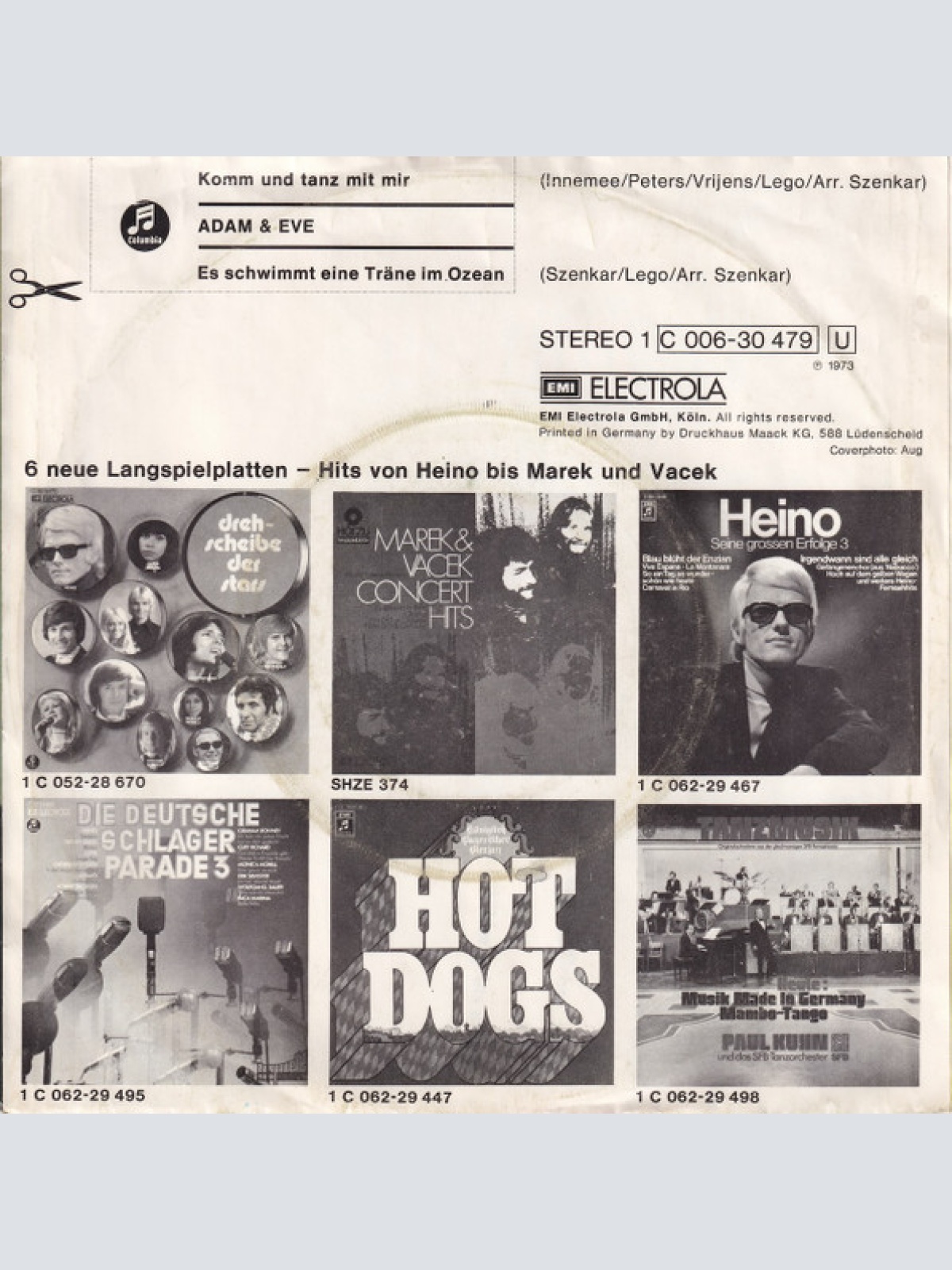 Vinyl / Adam & Eve (6) - Komm Und Tanz Mit Mir