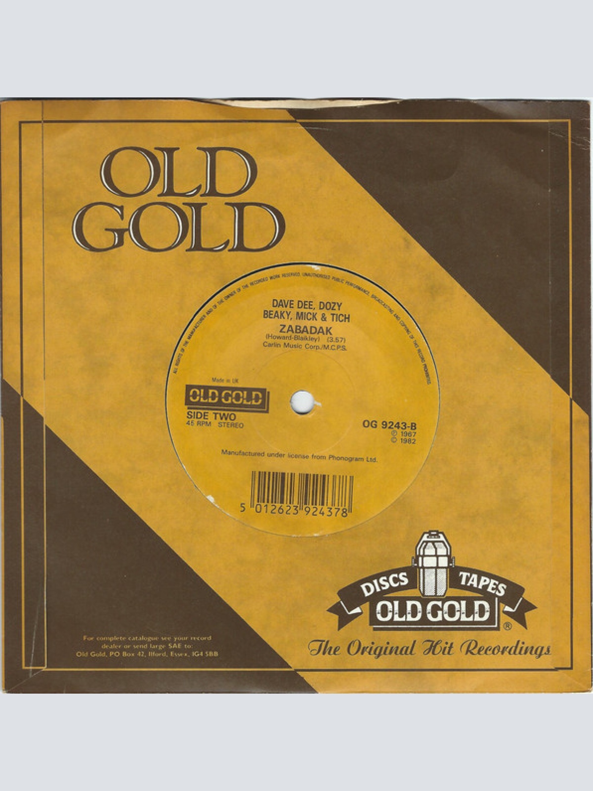 Vinyl / Dave Dee, Dozy, Beaky, Mick & Tich - Legend Of Xanadu / Zabadak