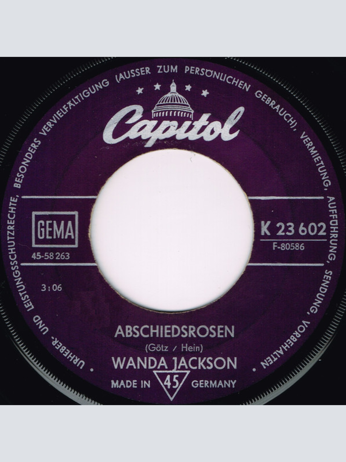 Vinyl / Wanda Jackson - Addio My Love
