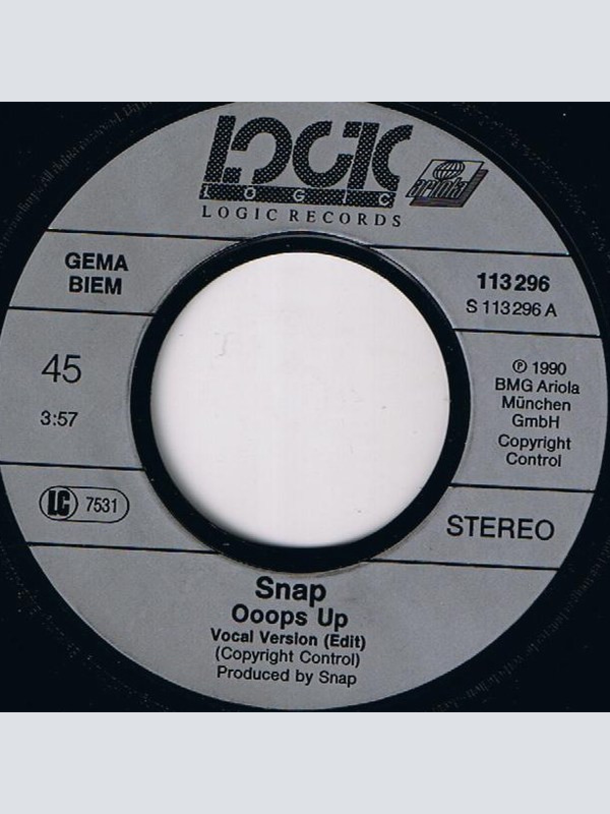 Vinyl / Snap! - Ooops Up