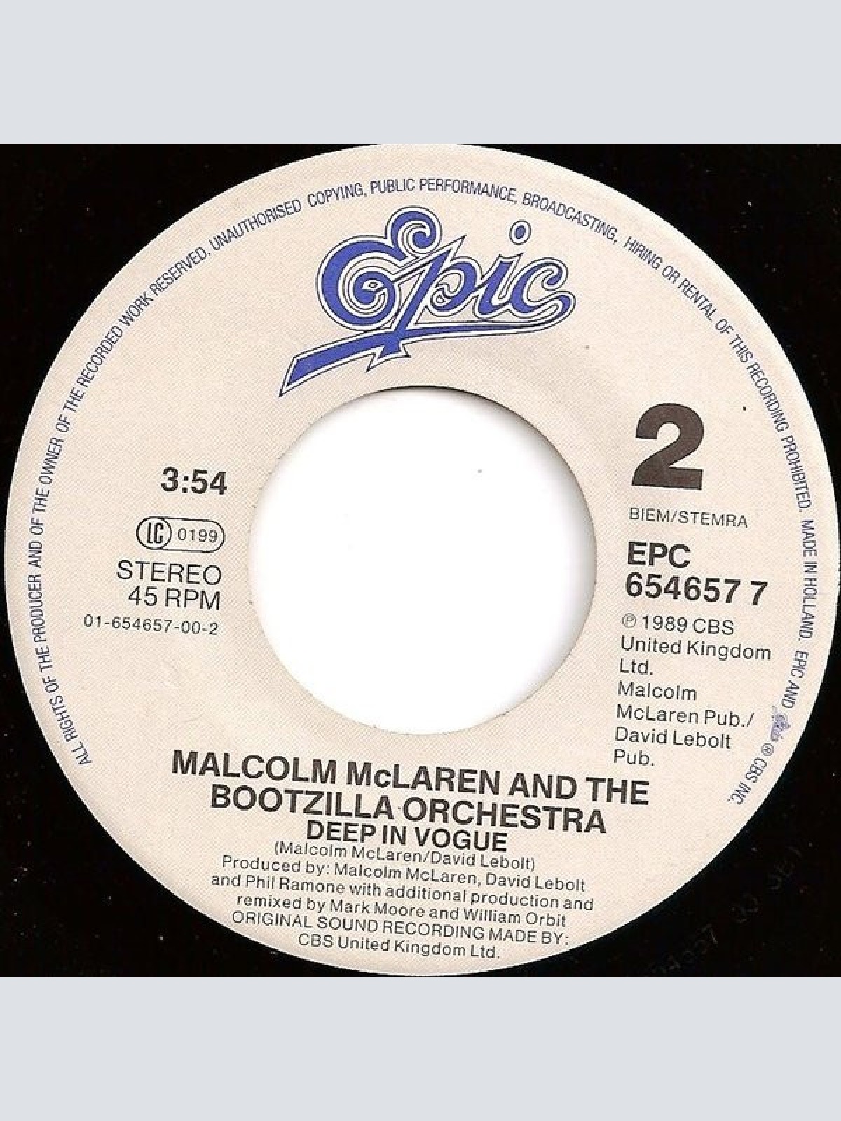 Vinyl / Malcolm McLaren And The Bootzilla Orchestra - Waltz Darling
