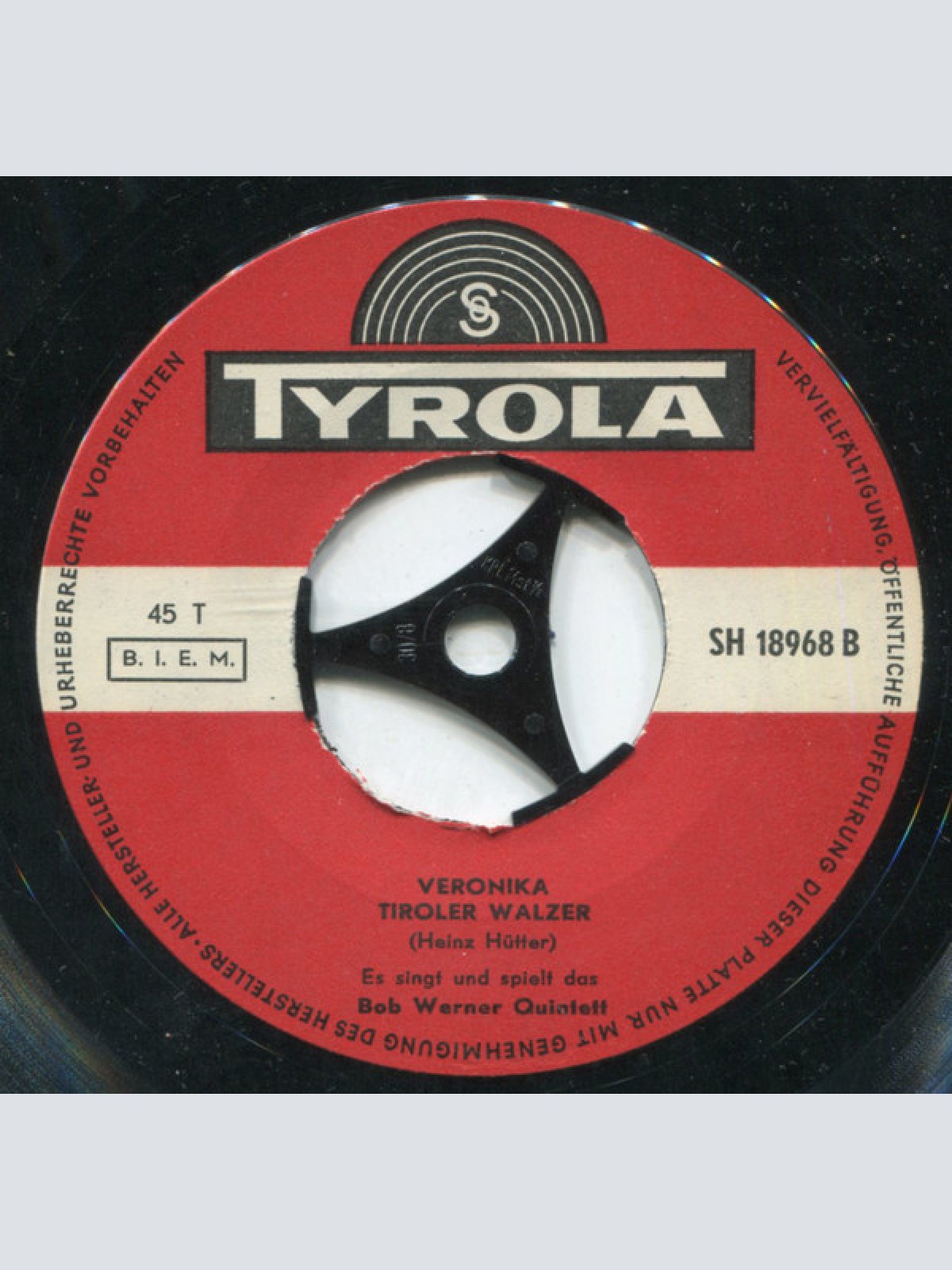 Vinyl / Bob Werner Quintett - Von Jenbach Bis Zum Achensee