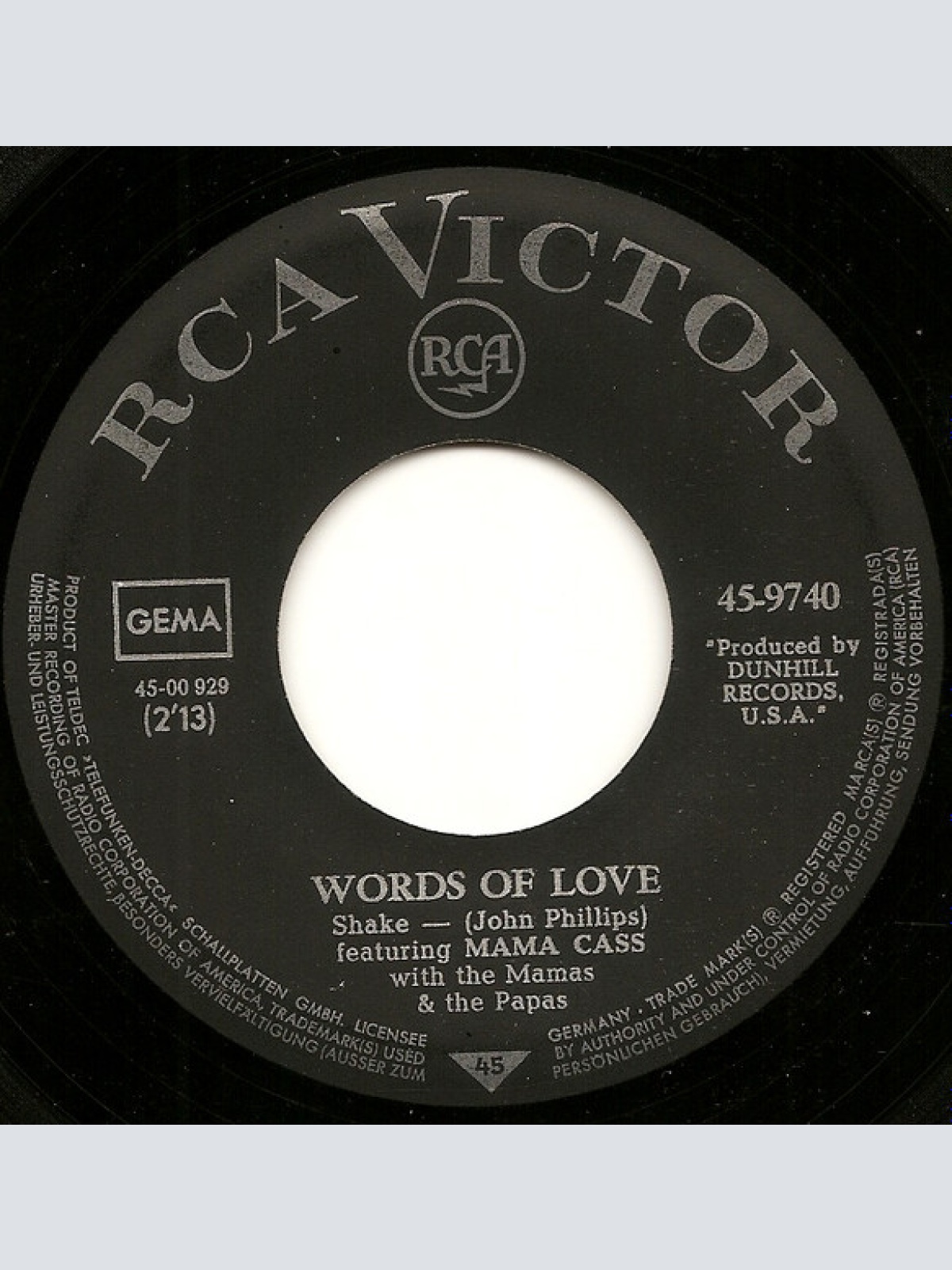 Vinyl / The Mamas & The Papas - Words Of Love