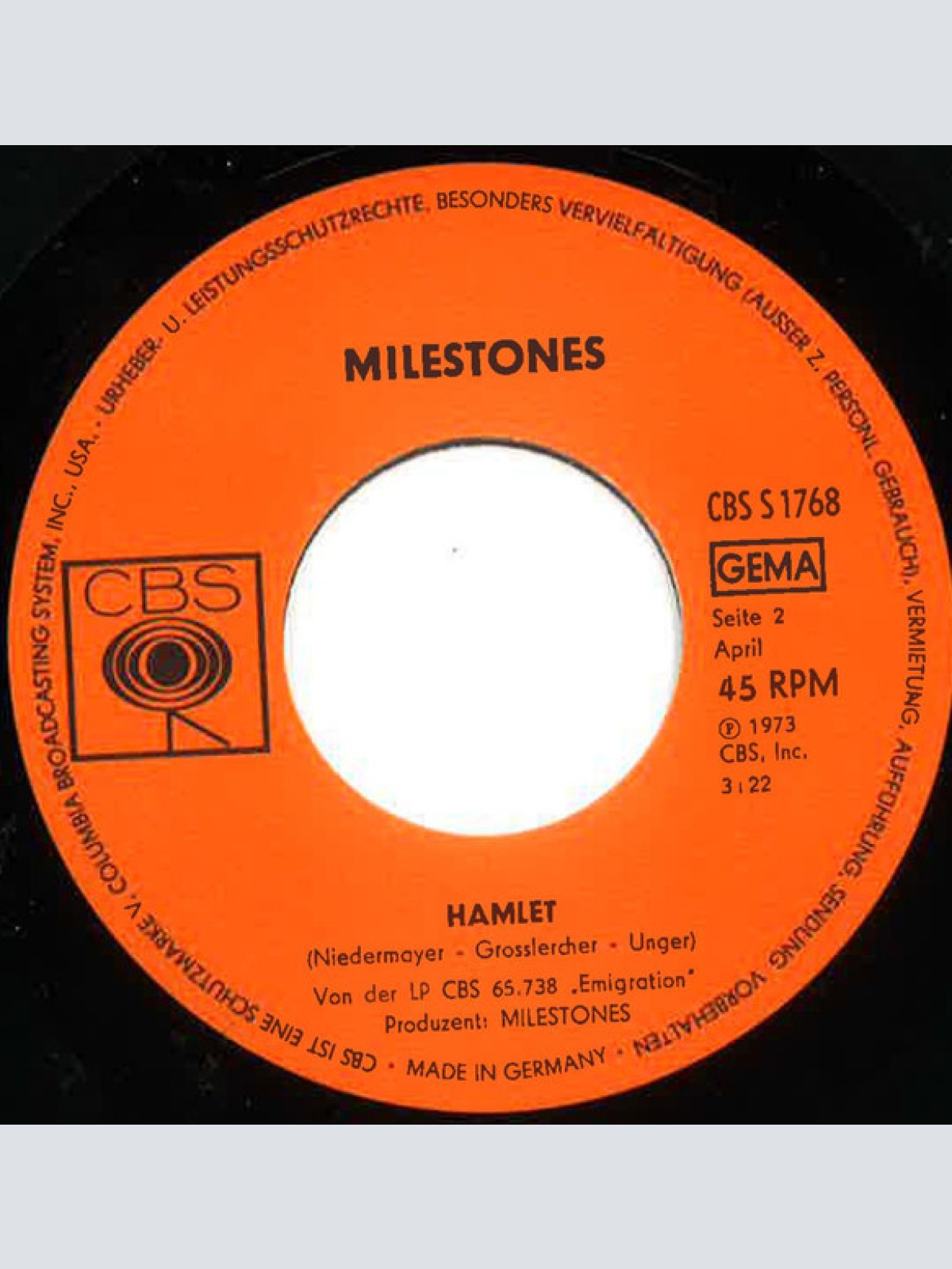 Vinyl / Milestones - Apfelbaum