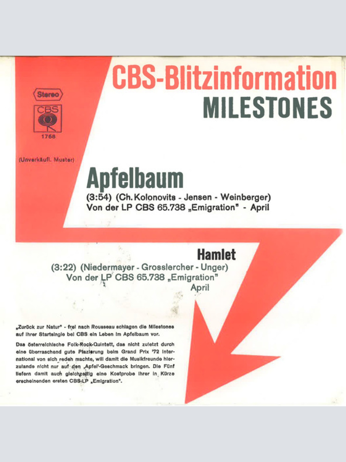 Vinyl / Milestones - Apfelbaum