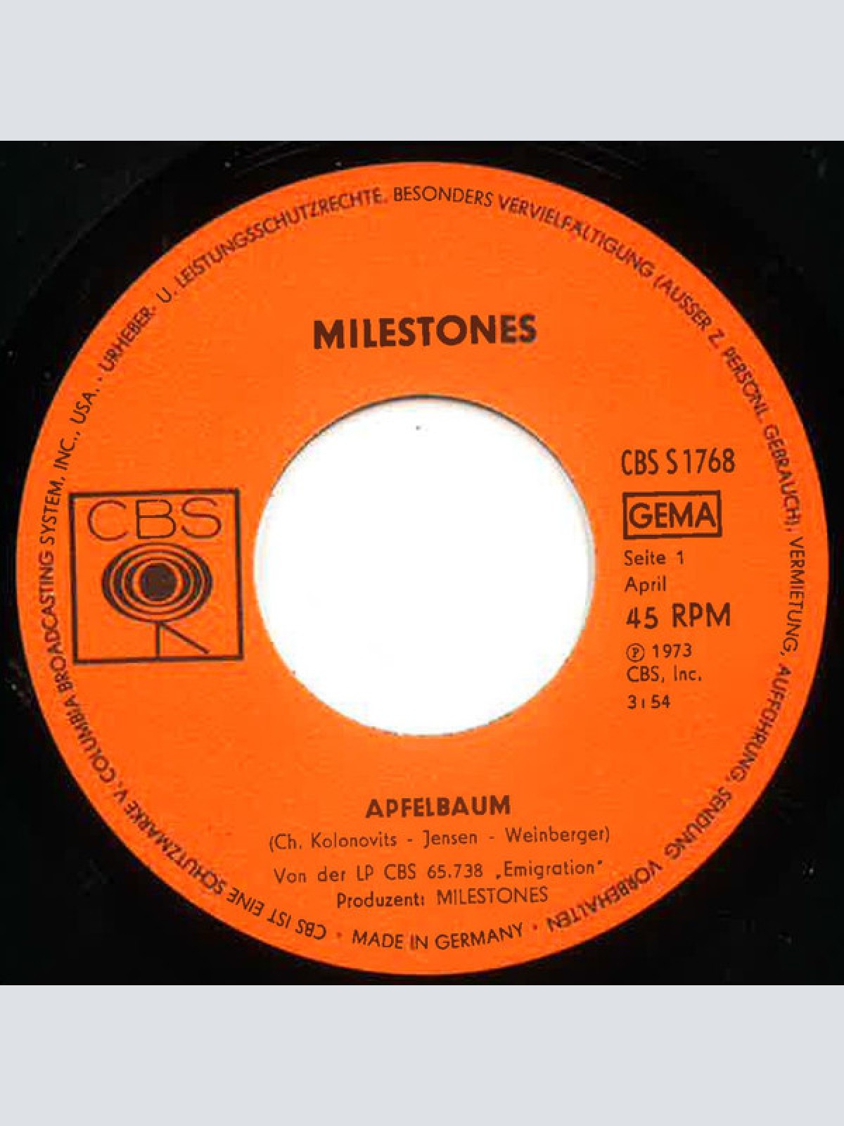 Vinyl / Milestones - Apfelbaum