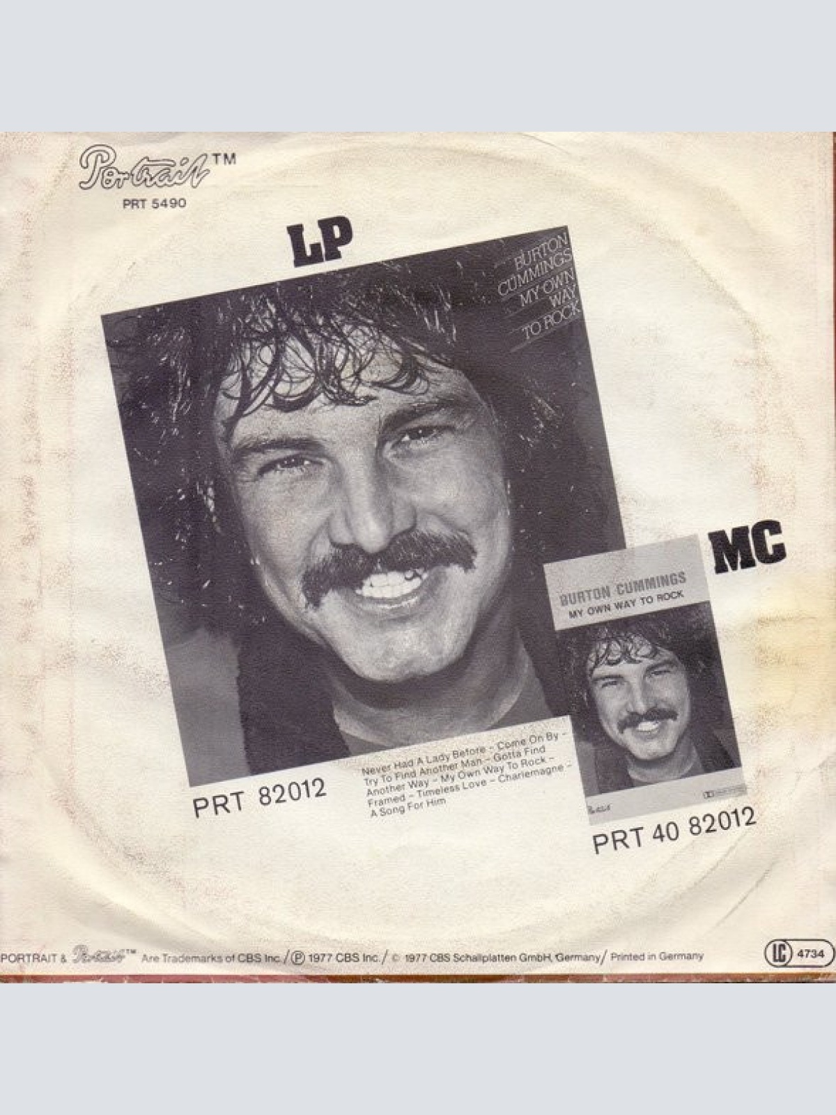 Vinyl / Burton Cummings - Never Had A Lady Before