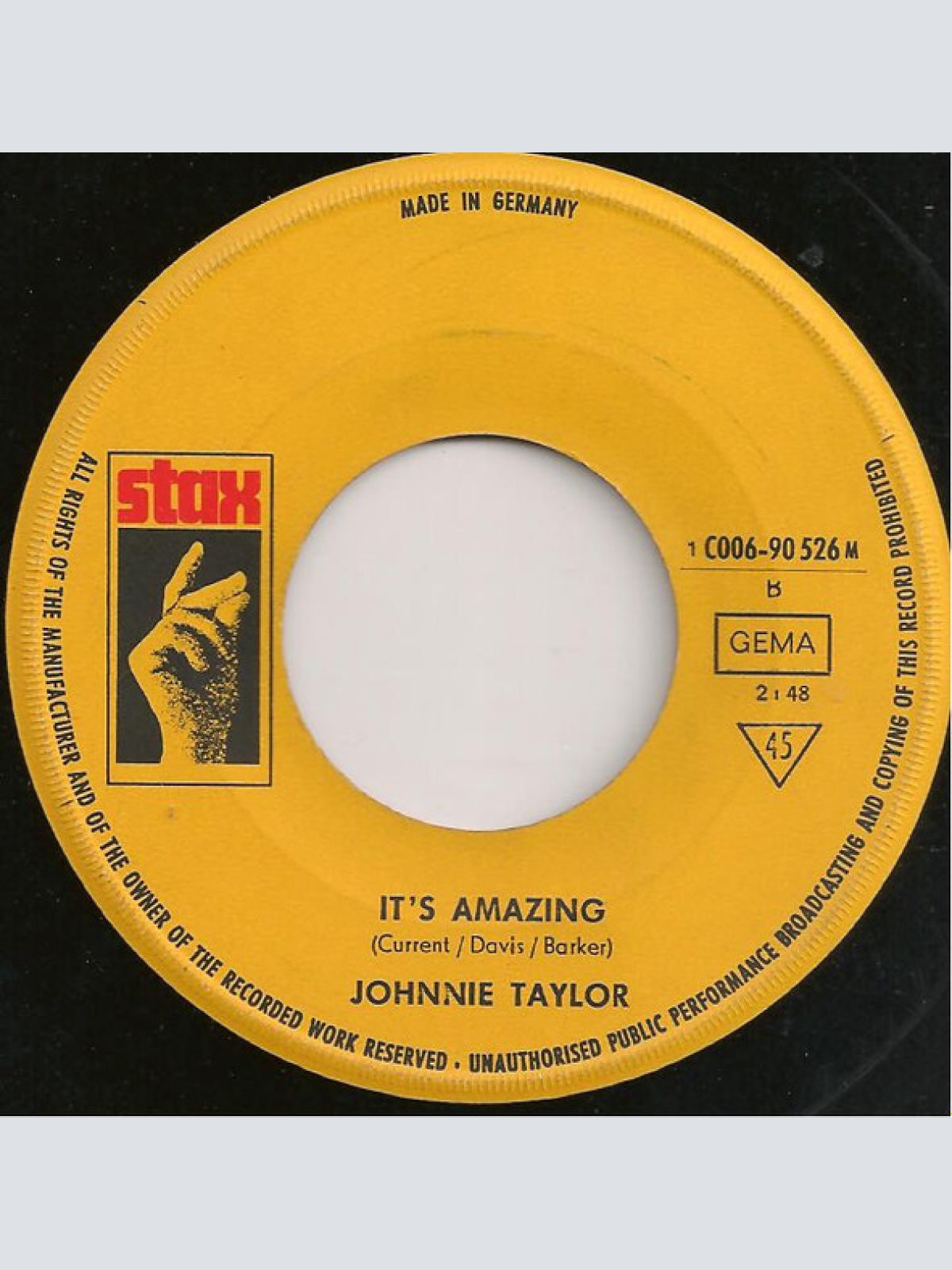 Vinyl / Johnnie Taylor - I Could Never Be President / It's Amazing