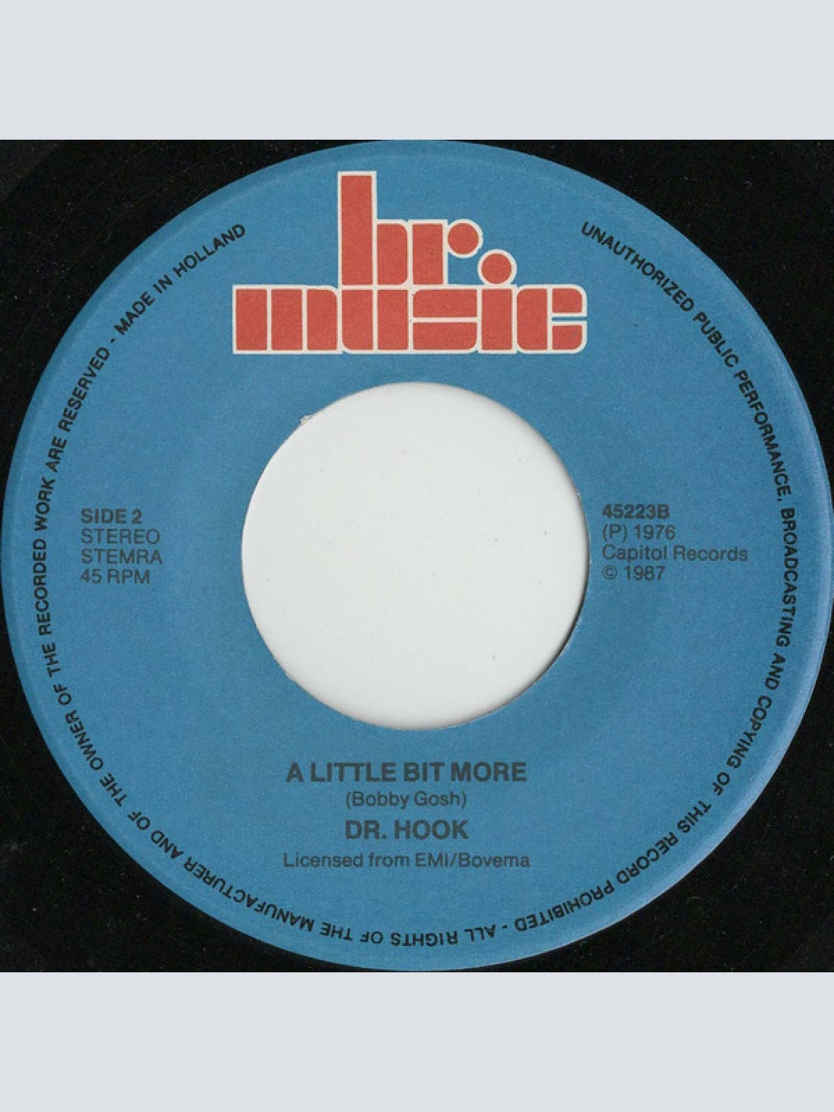 Vinyl / Dr. Hook - When You're In Love With A Beautiful Woman / A Little Bit More