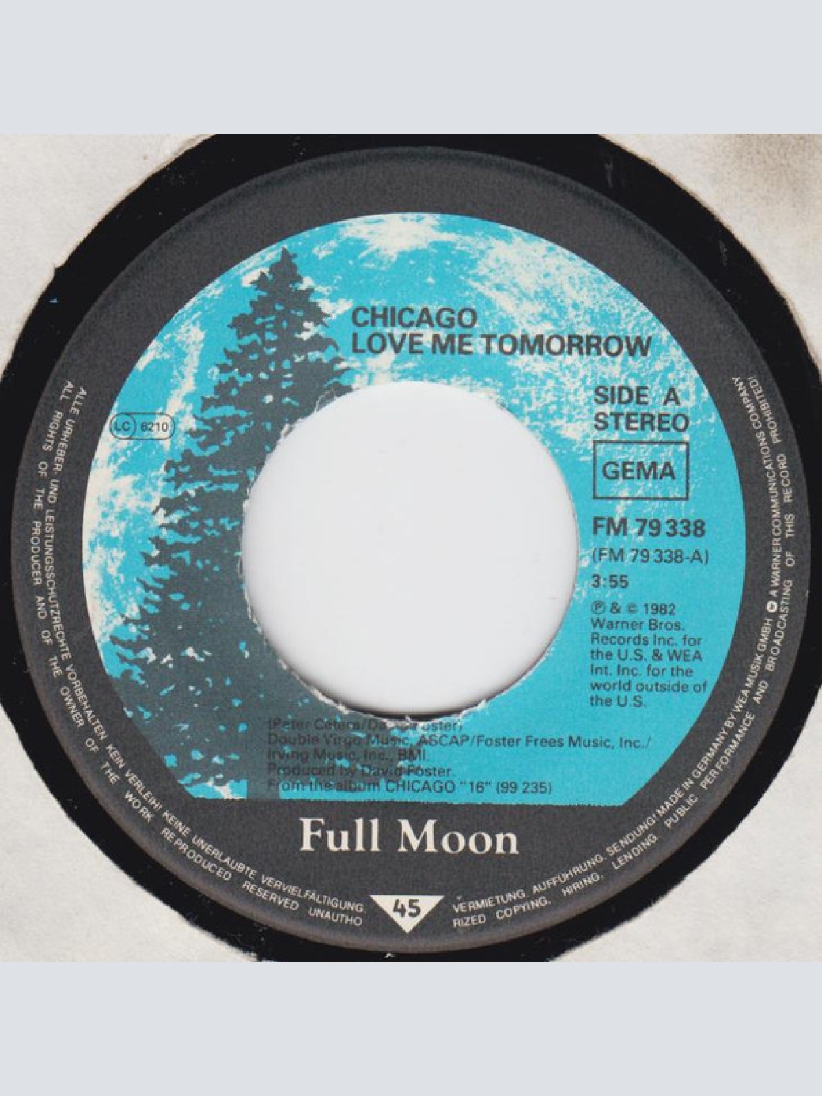 Vinyl / Chicago (2) - Love Me Tomorrow