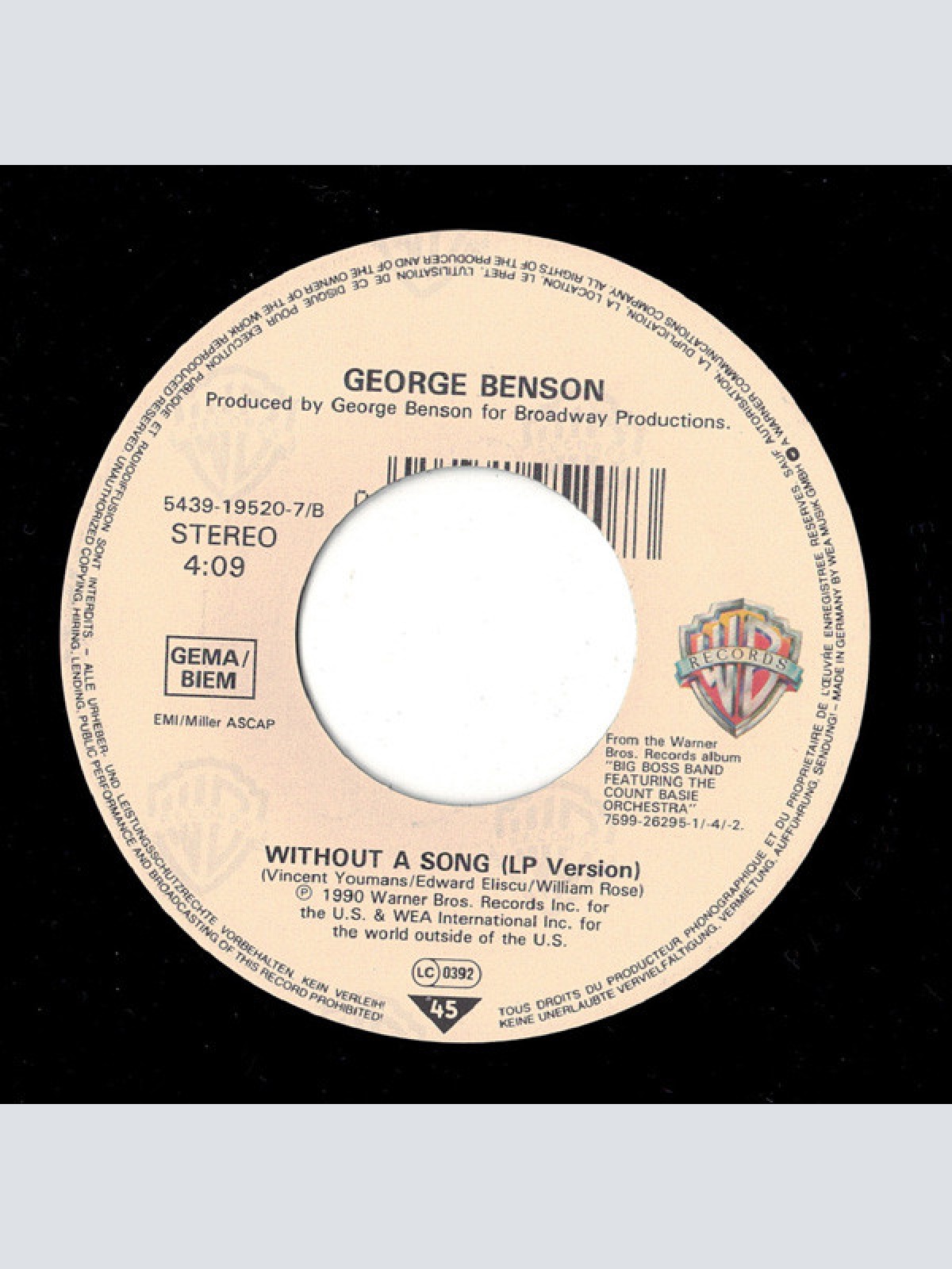 Vinyl / George Benson - Baby Workout