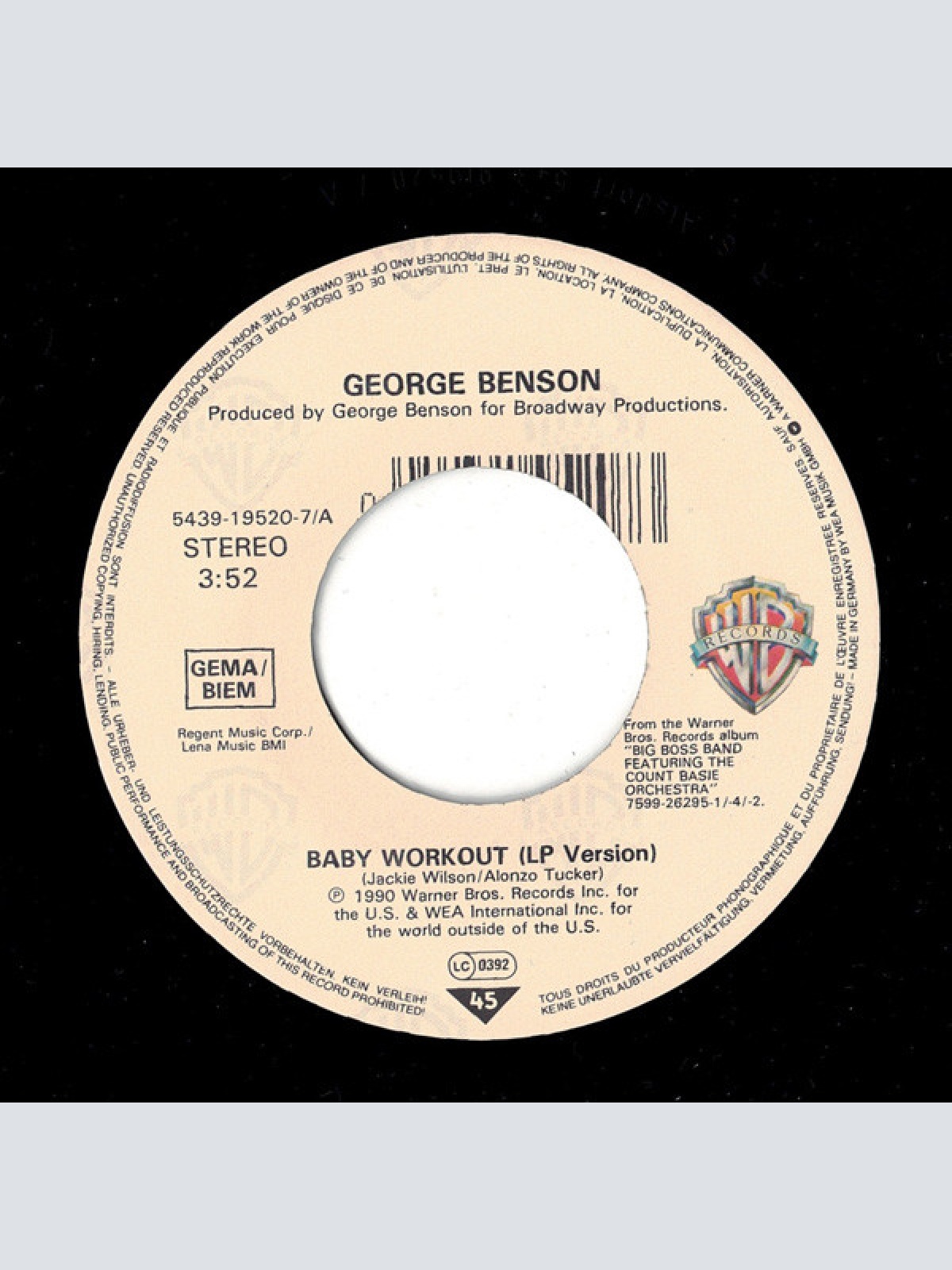 Vinyl / George Benson - Baby Workout