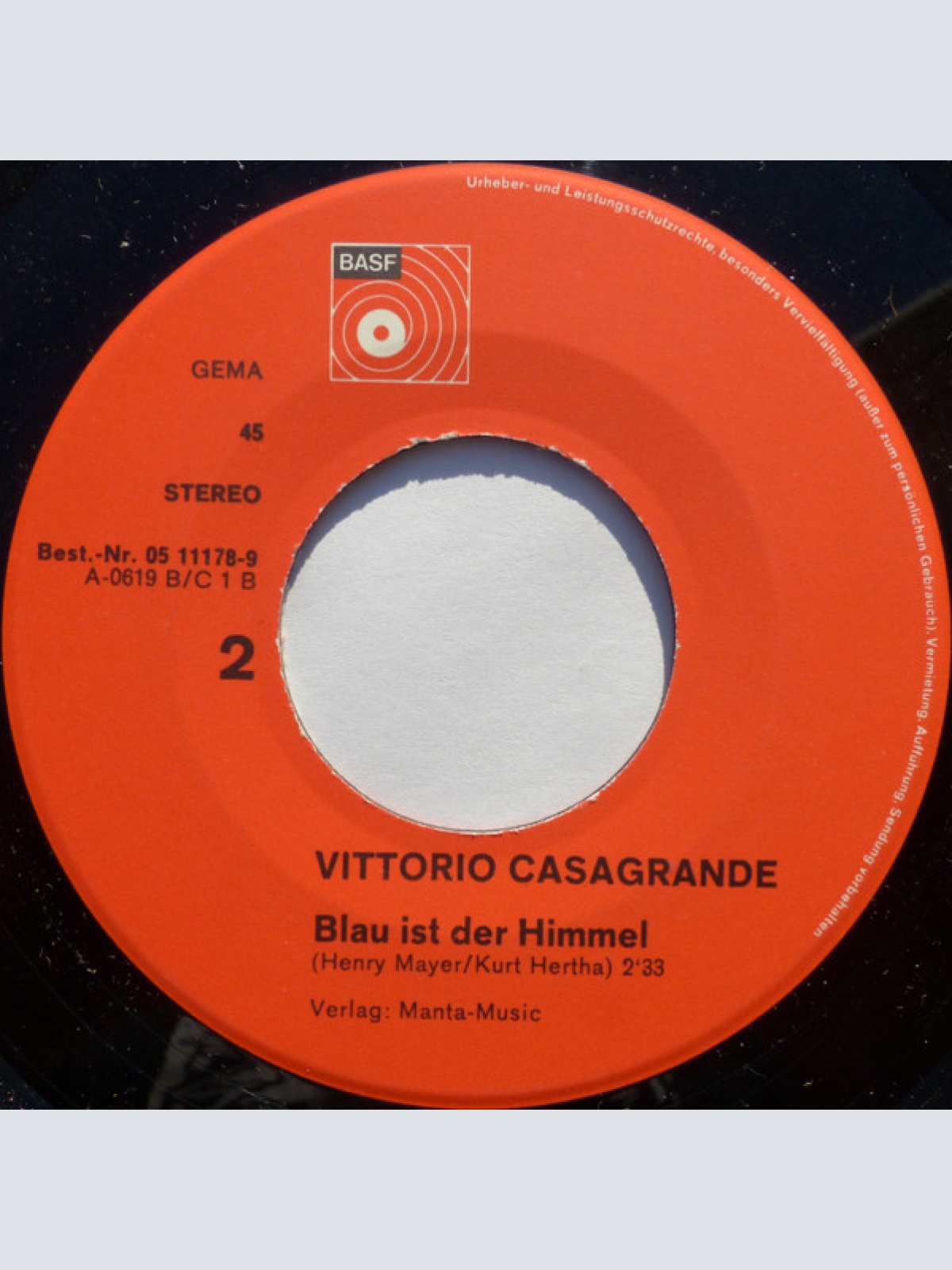 Vinyl / Vittorio Casagrande - Wovon Träumst Du / Blau Ist Der Himmel