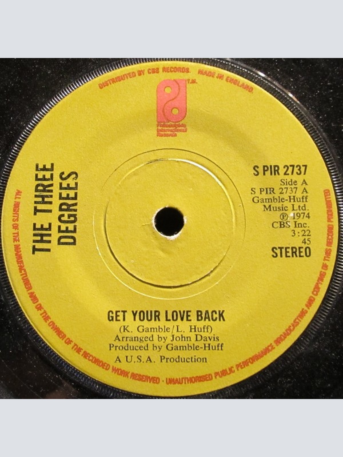 Vinyl / The Three Degrees - Get Your Love Back
