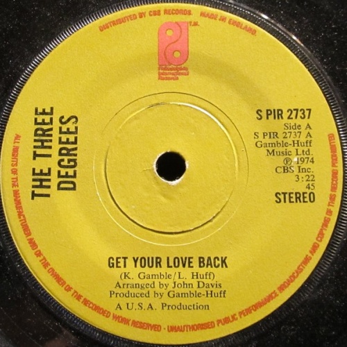 Vinyl / The Three Degrees - Get Your Love Back