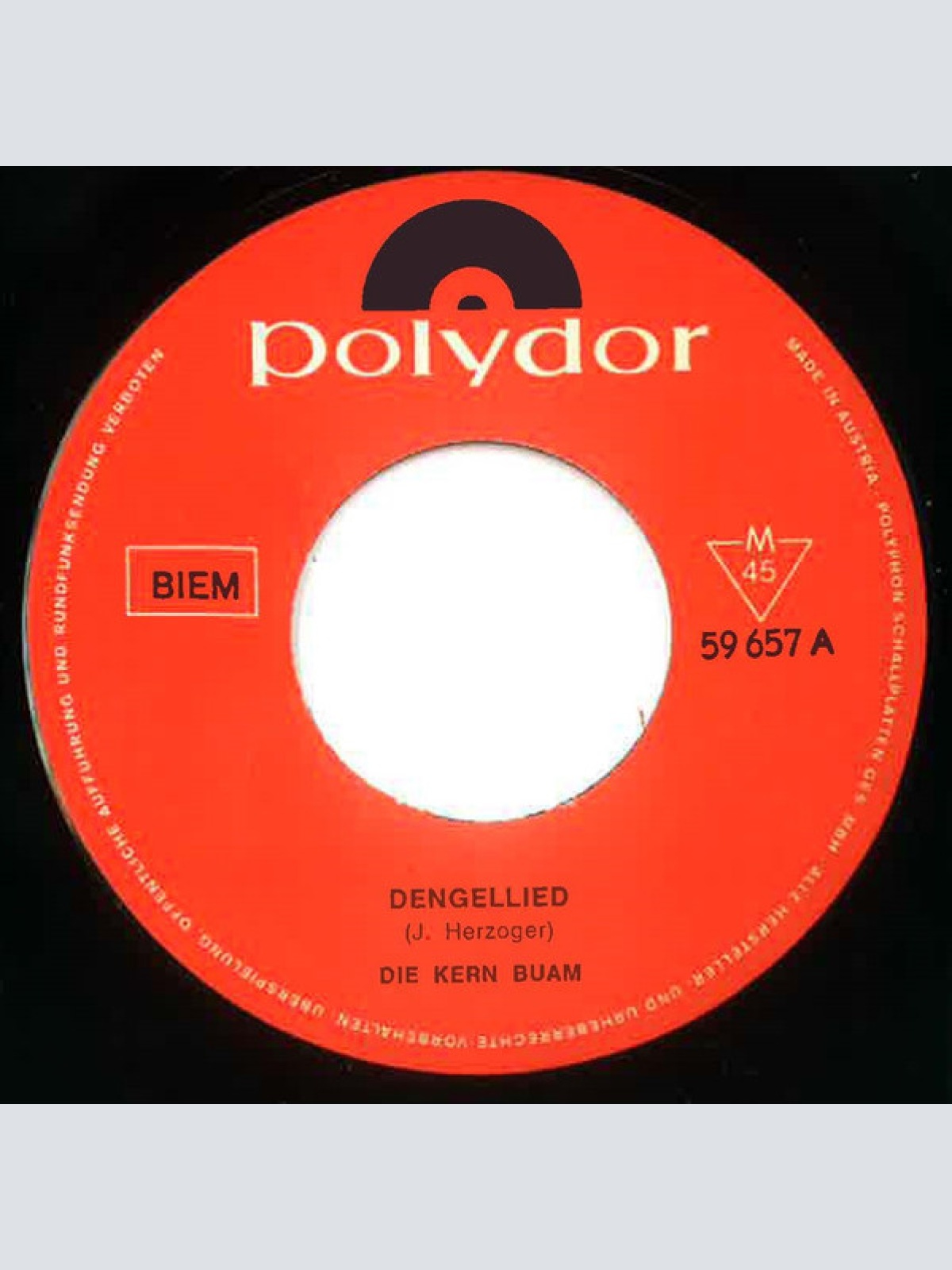 Vinyl / Die Kern Buam - Dengellied