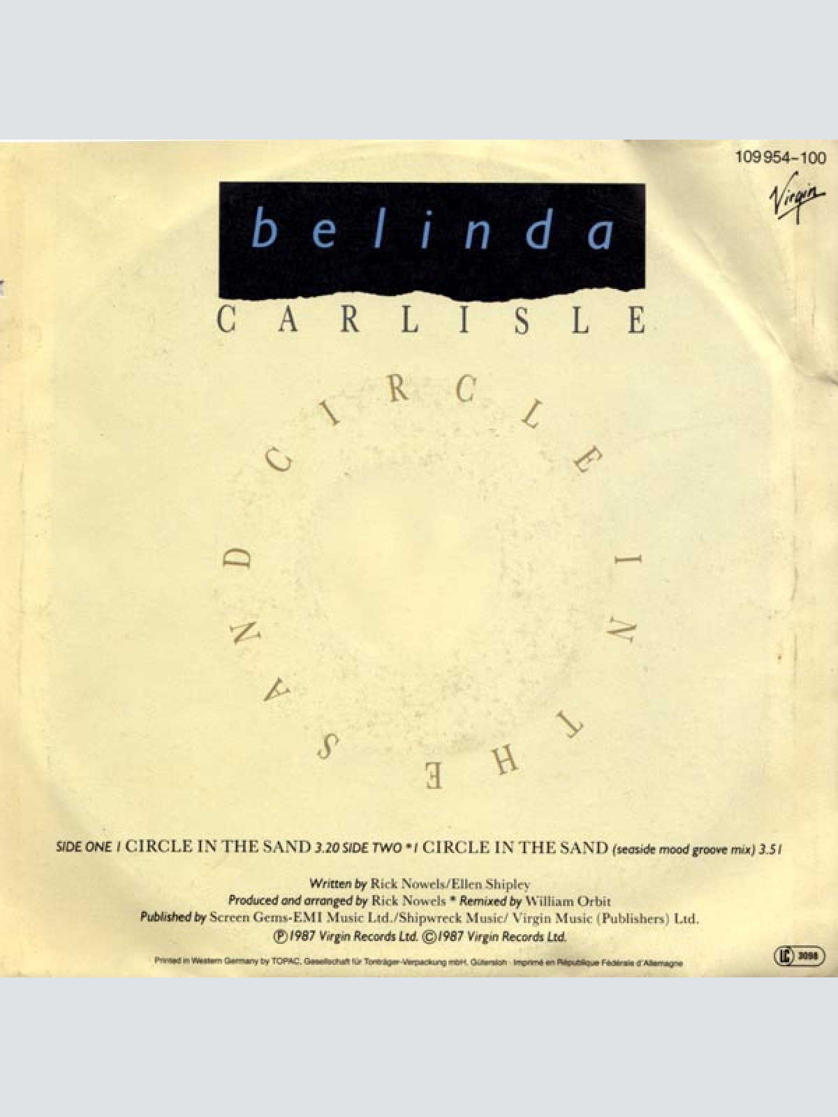 Vinyl / Belinda Carlisle - Circle In The Sand