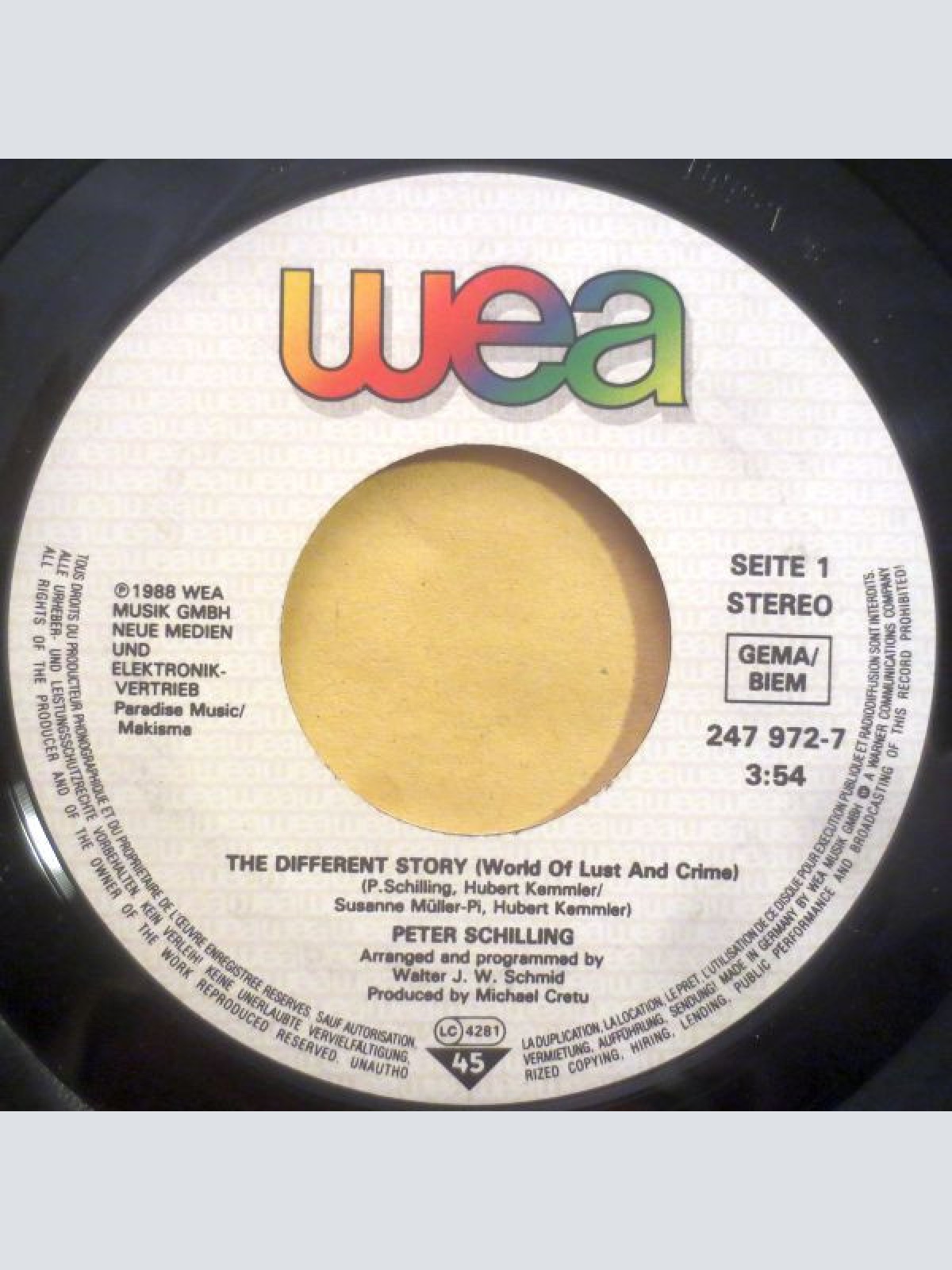 Vinyl / Schilling* - The Different Story (World Of Lust And Crime)