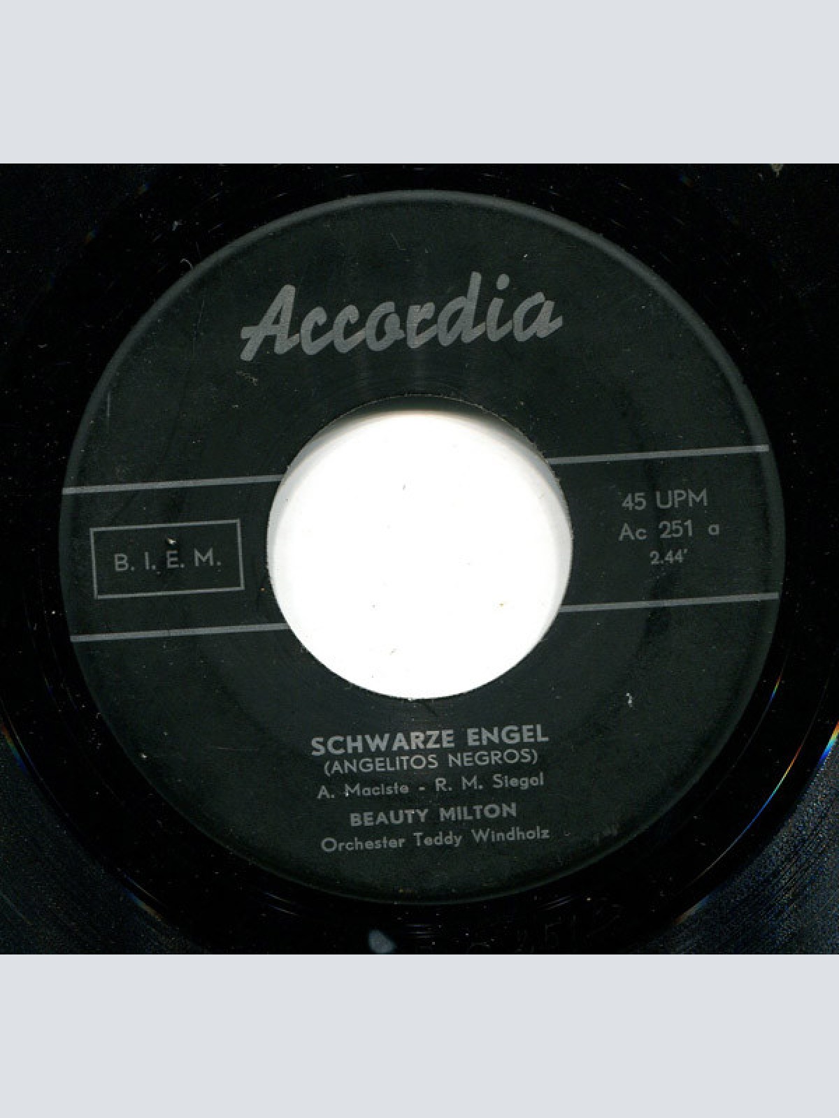 Vinyl / Beauty Milton - Schwarze Engel