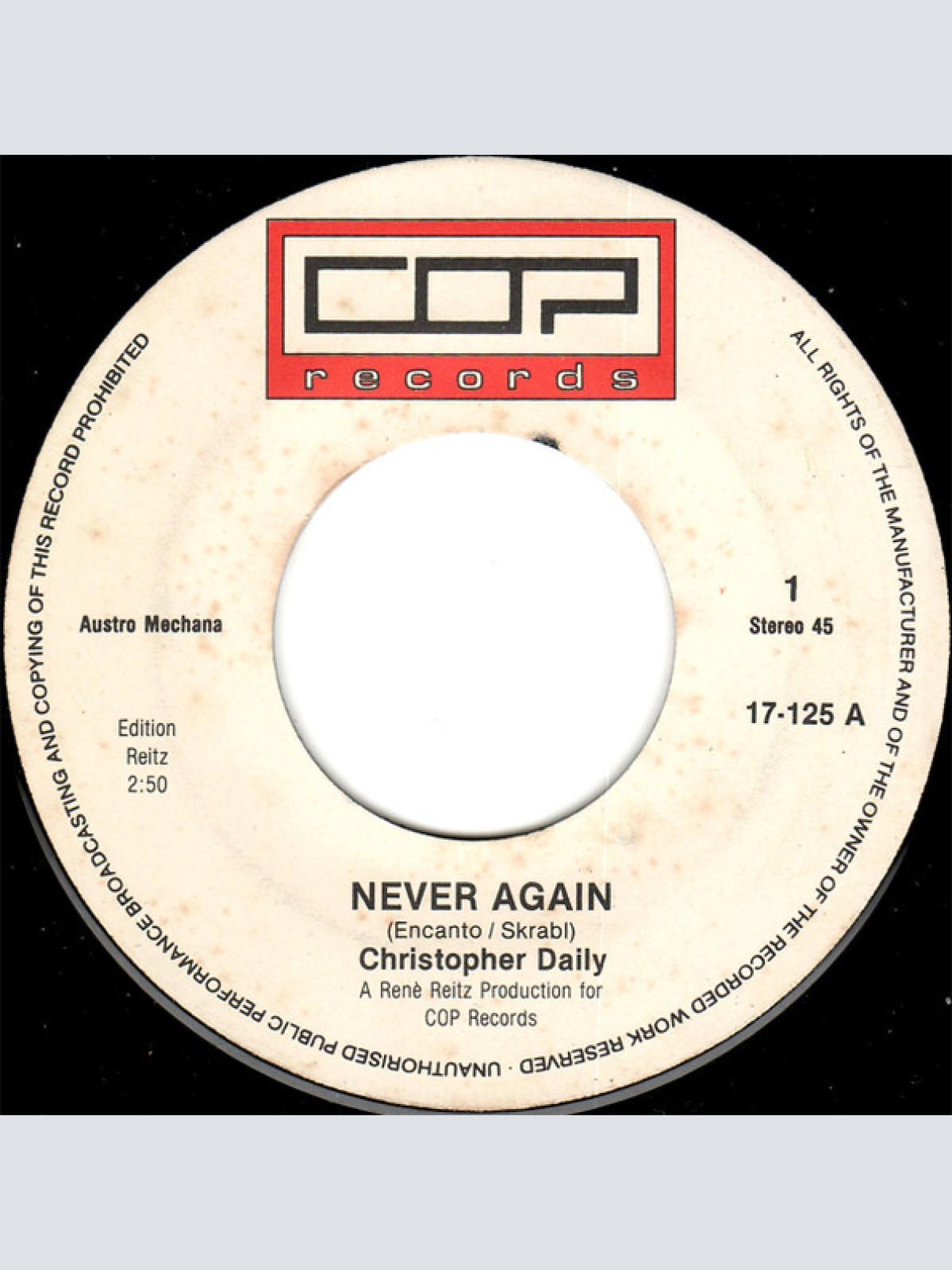 Vinyl / Christopher Daily - Never Again