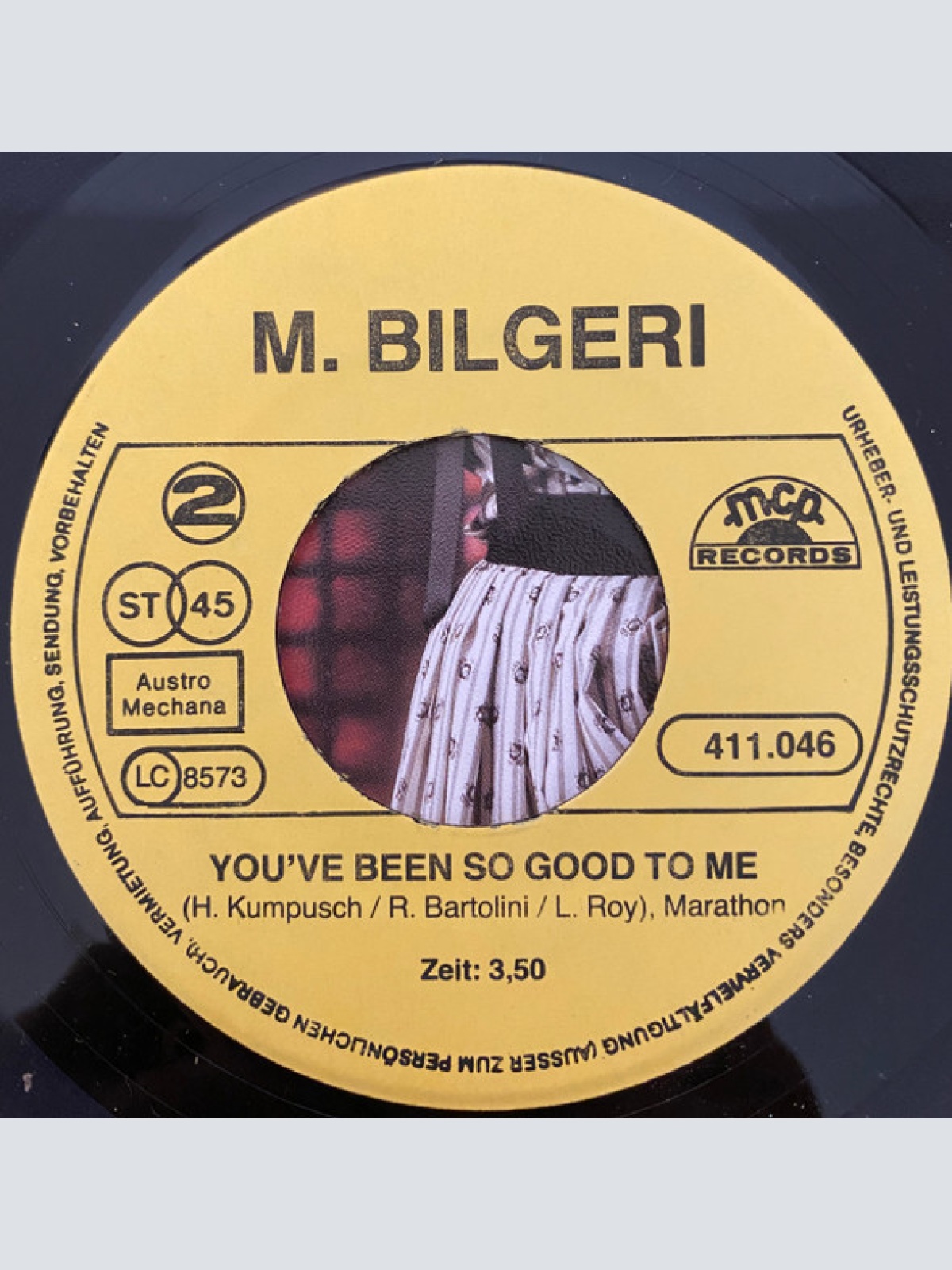 Vinyl / M. Bilgeri - You're The Reason Why / You've Been Good To Me