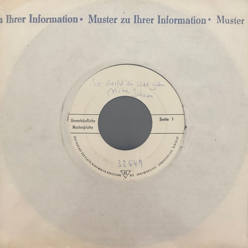 Vinyl / Mike Johnsen (3) - So Darfst Du Nicht Geh'n